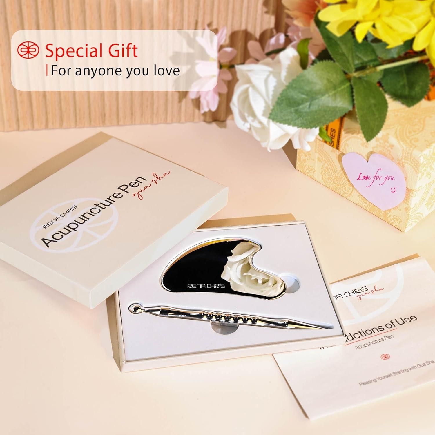Rena Chris Stainless Steel Gua Sha & Acupuncture Pen | Reflex Zone