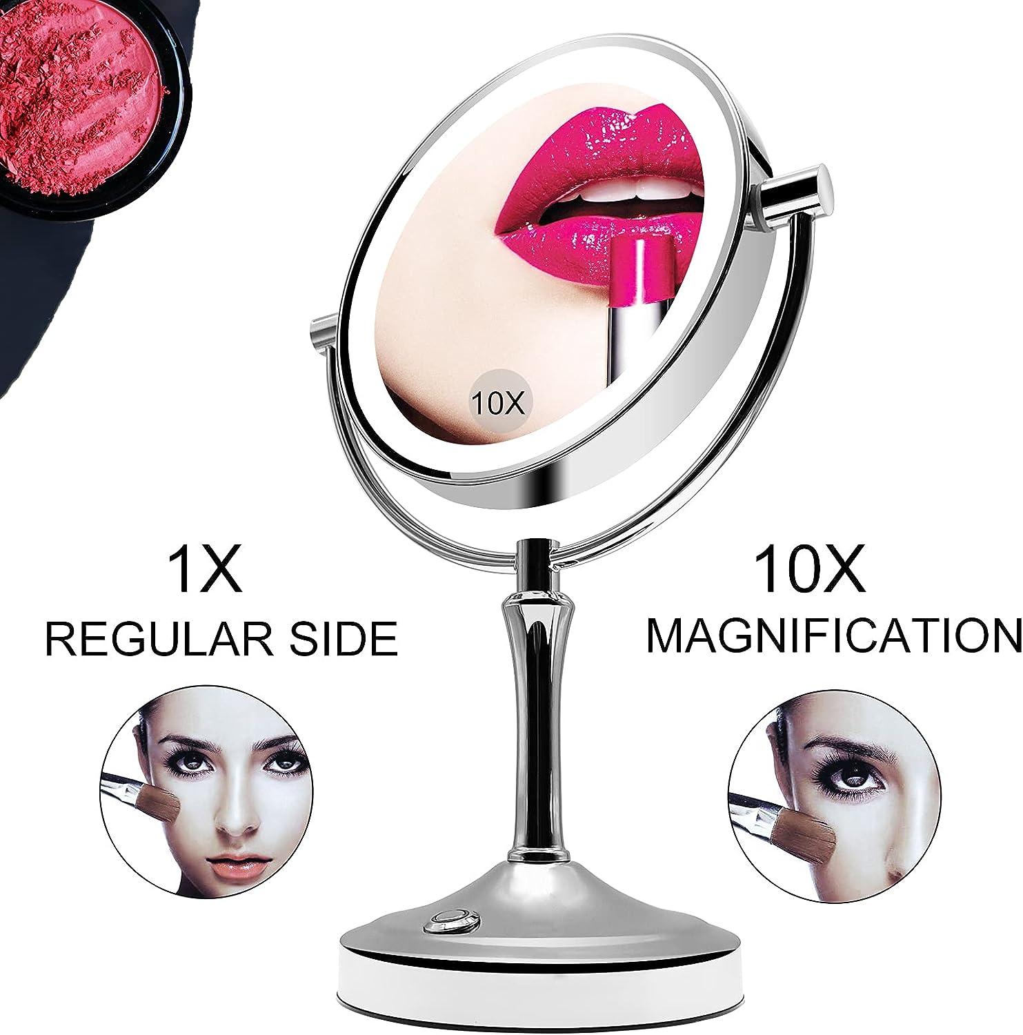 SHACJHNN LED Makeup Mirror10x Magnifying Vanity Mirror with Lights 7