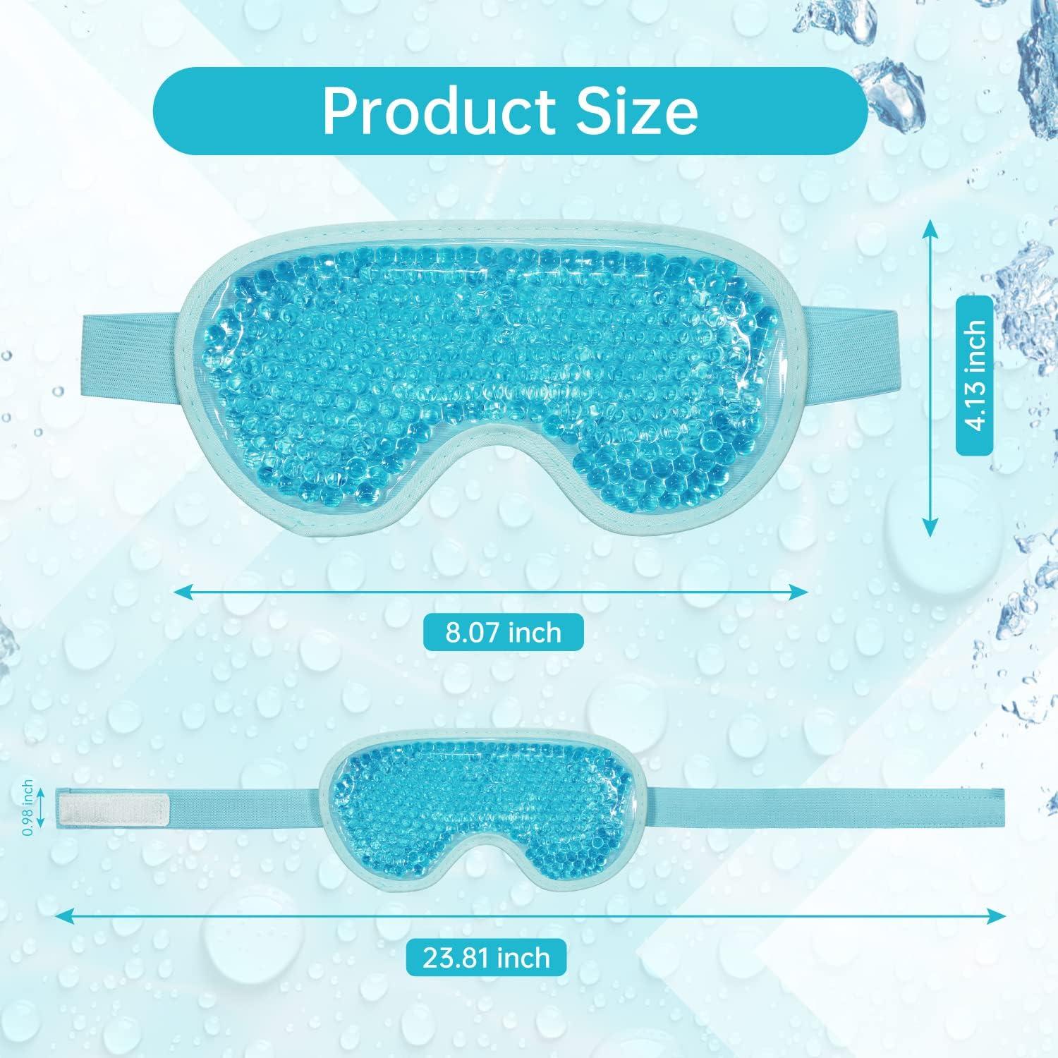 Go Opticians Maschera Occhi In Idrogel 2 In 1 - Caldo E Freddo - Confezione Da 3 Blu - Riutilizzabile Per Stanchezza, Gonfiori, Blefarite - 3