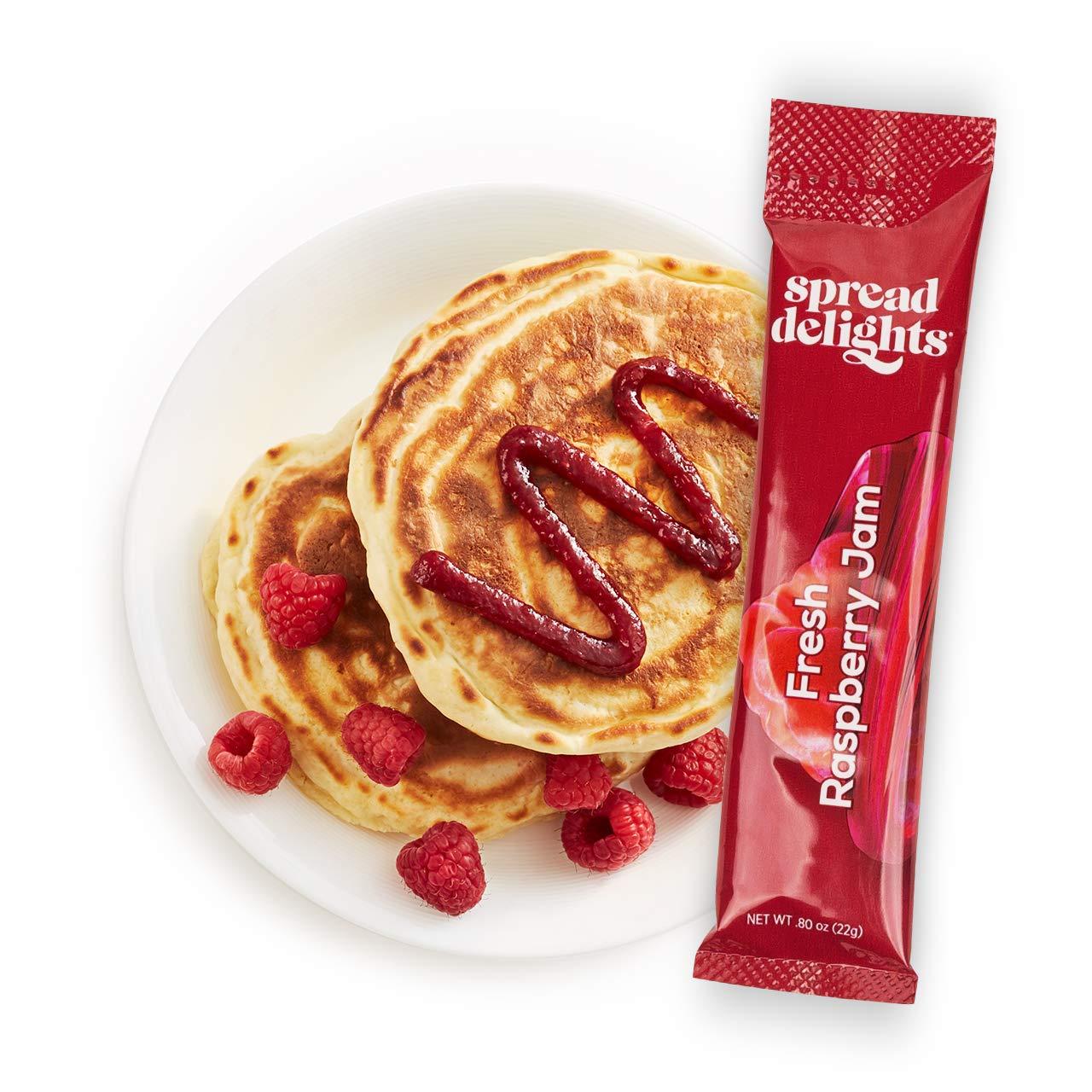 Spread Delights Raspberry Jam — Single Serve Packs for OntheGo Snacks
