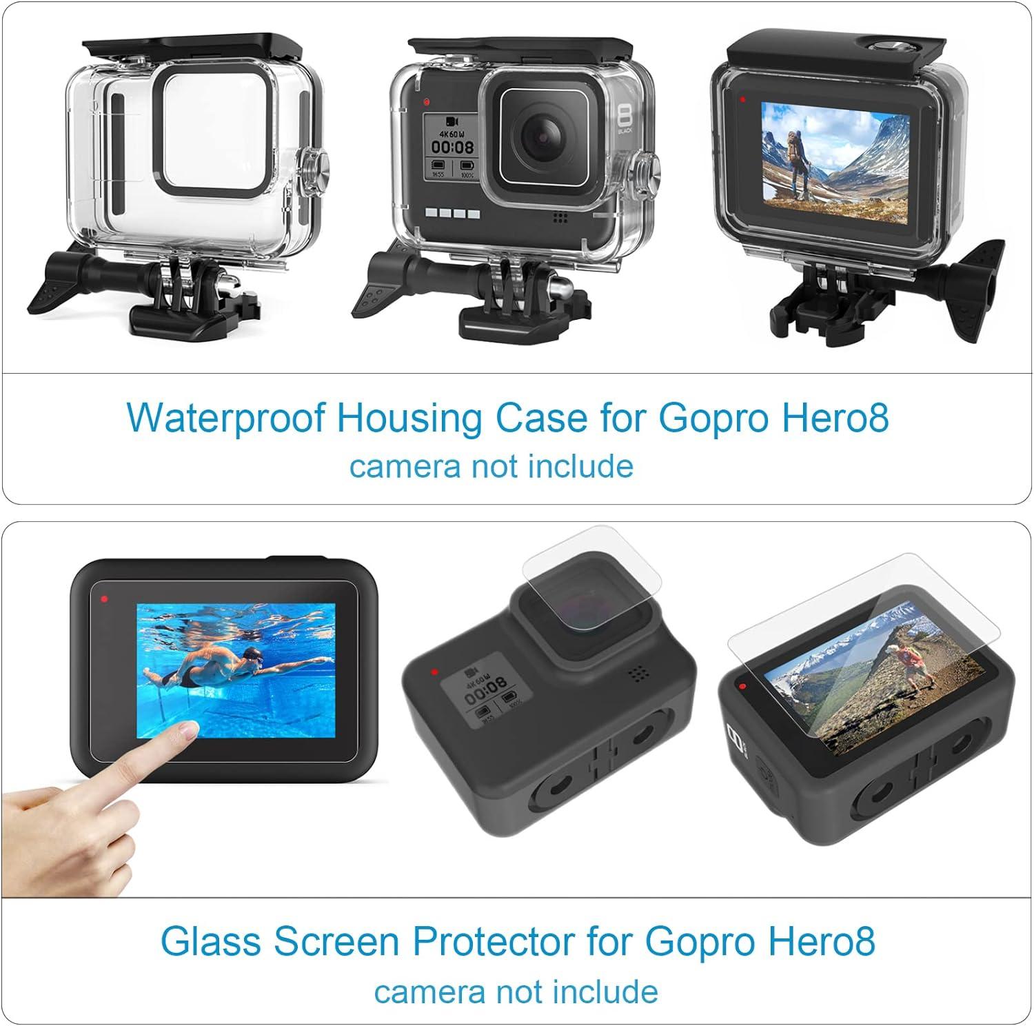 BMUUPY GoPro Hero 8 Black Accessories Kit - Waterproof Housing 