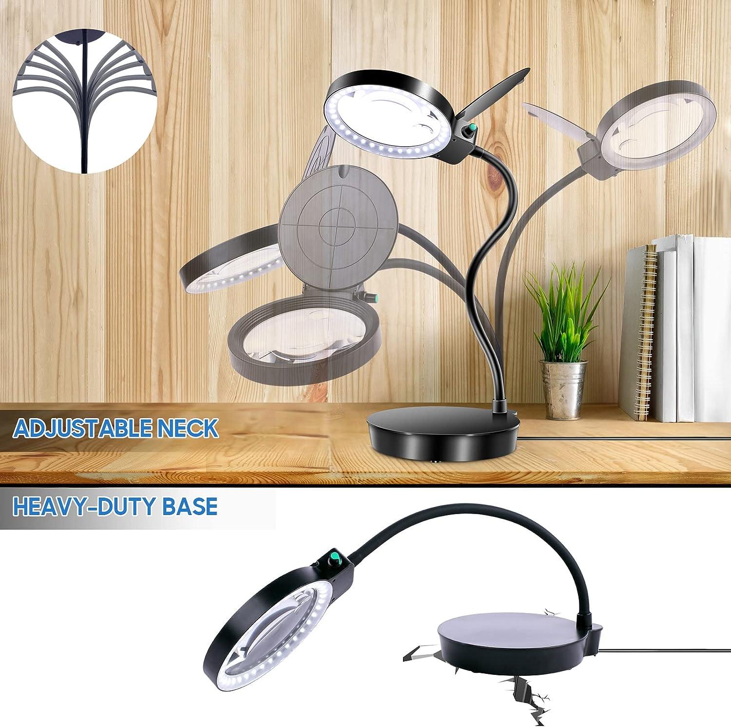 10x desktop magnifying glass with light cheap