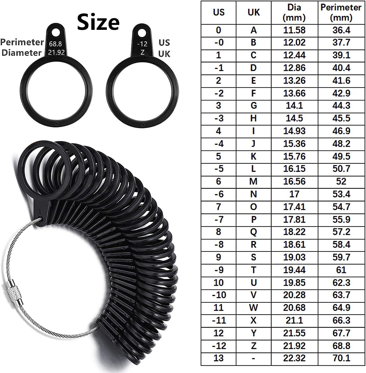 Inmarces Ring Sizer Measuring Tool 11 Pcs Ring Making Kit, Ring Mandrel,  27pcs Circle Models, Rubber Jewelers Hammer and Polishing Tools Mandrels  for Jewelry Making
