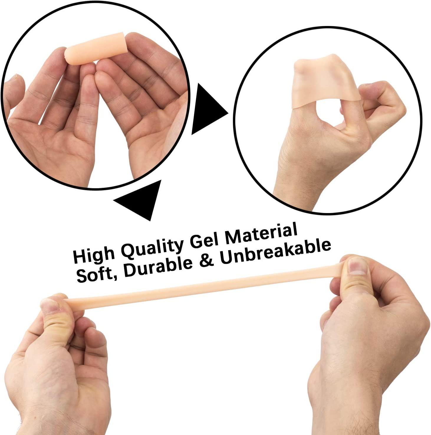 Gel Finger Support Protector Gloves Silicone Fingertips for Hands Cracking and Eczema Skin