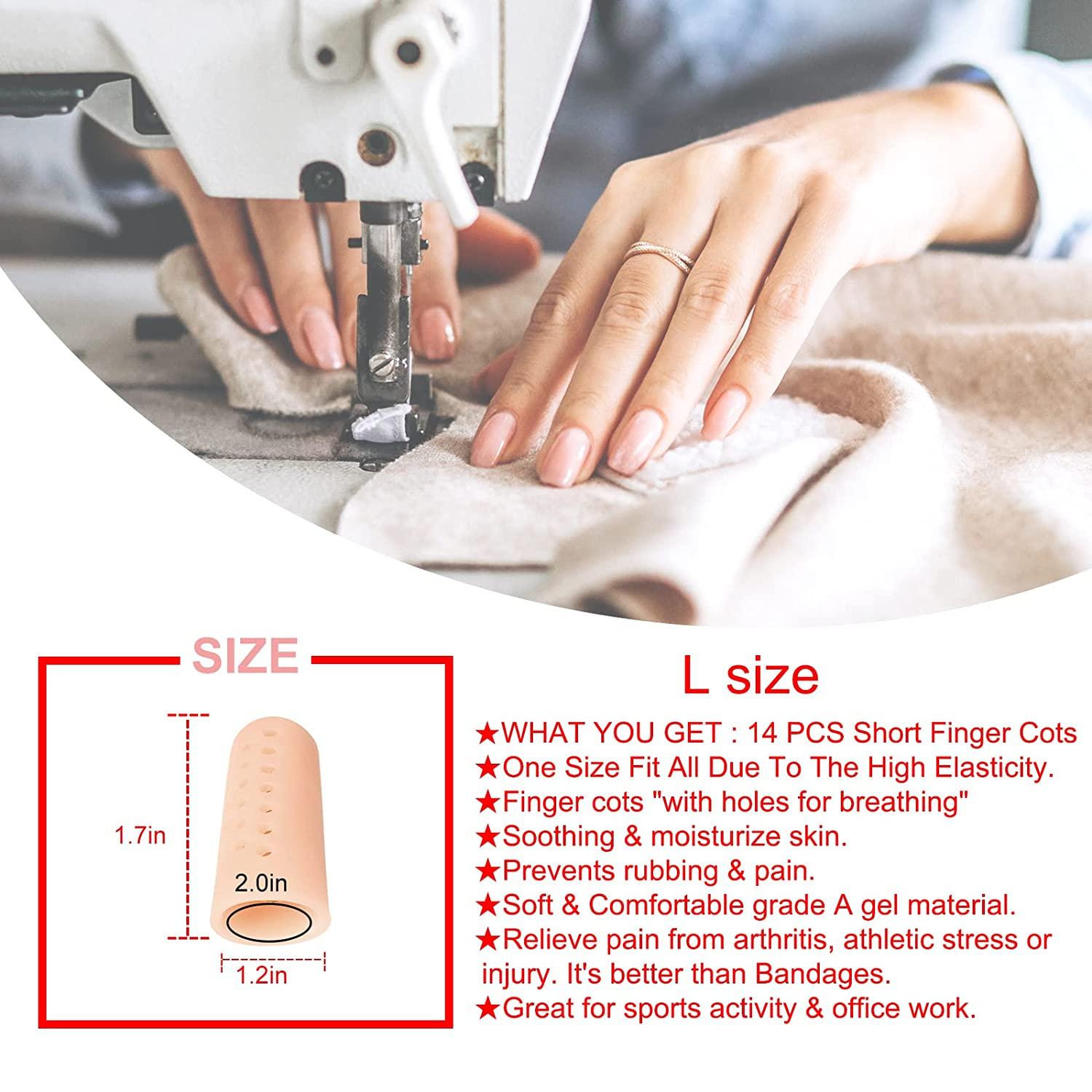 Gel Finger Cots (Breathable, Latex Free), Finger Protectors with Hole