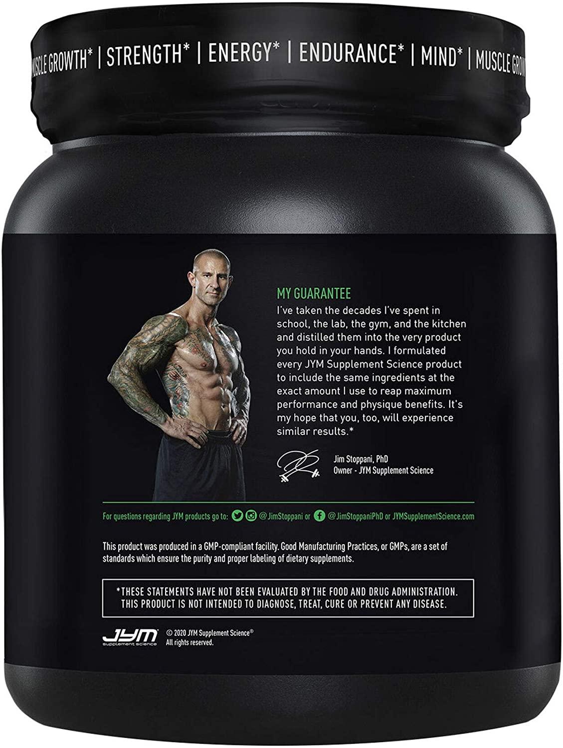 JYM Supplement Science Pre Jym Rainbow Sherbet, 30 Servings, Rainbow