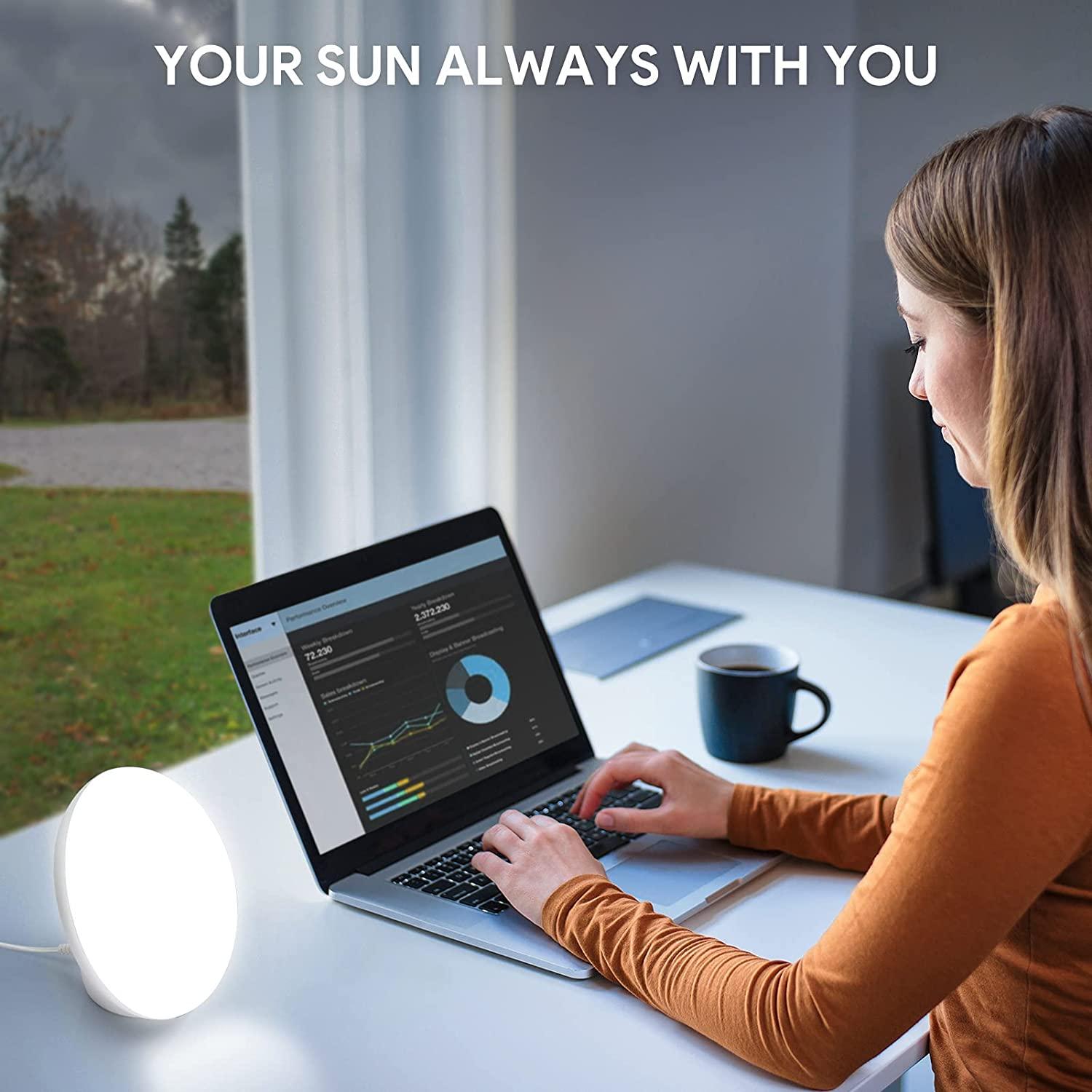 Light Therapy Lamp, MediAcous UVFree 10000Lux LED Therapy Light, Touch