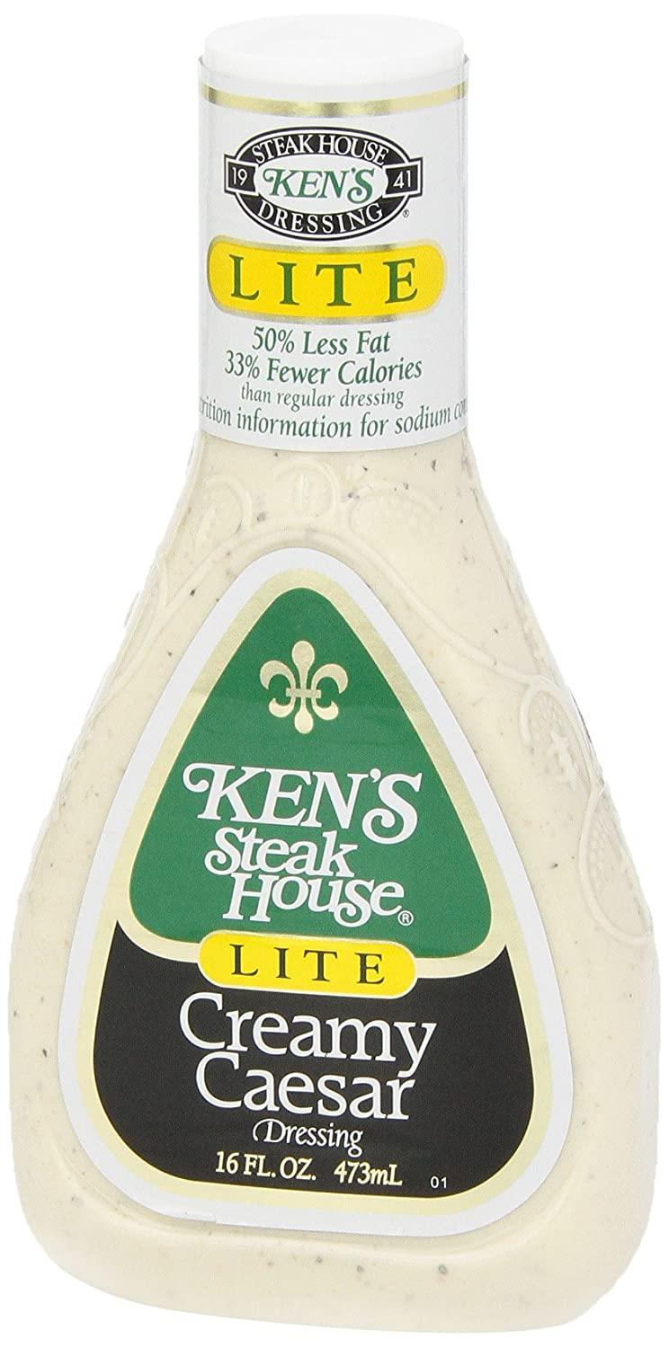 Ken's Foods Lite Creamy Caesar Salad Dressing 16 oz Delicious and Low