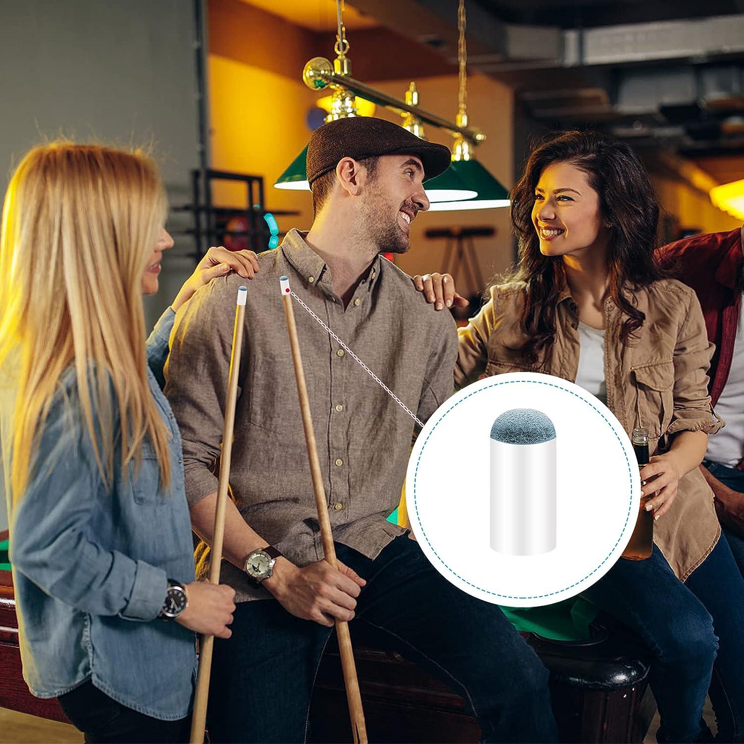 Prasacco 24 Pieces Pool Stick Tips, 13mm Pool Cue Tips SlipOn Pool Cue