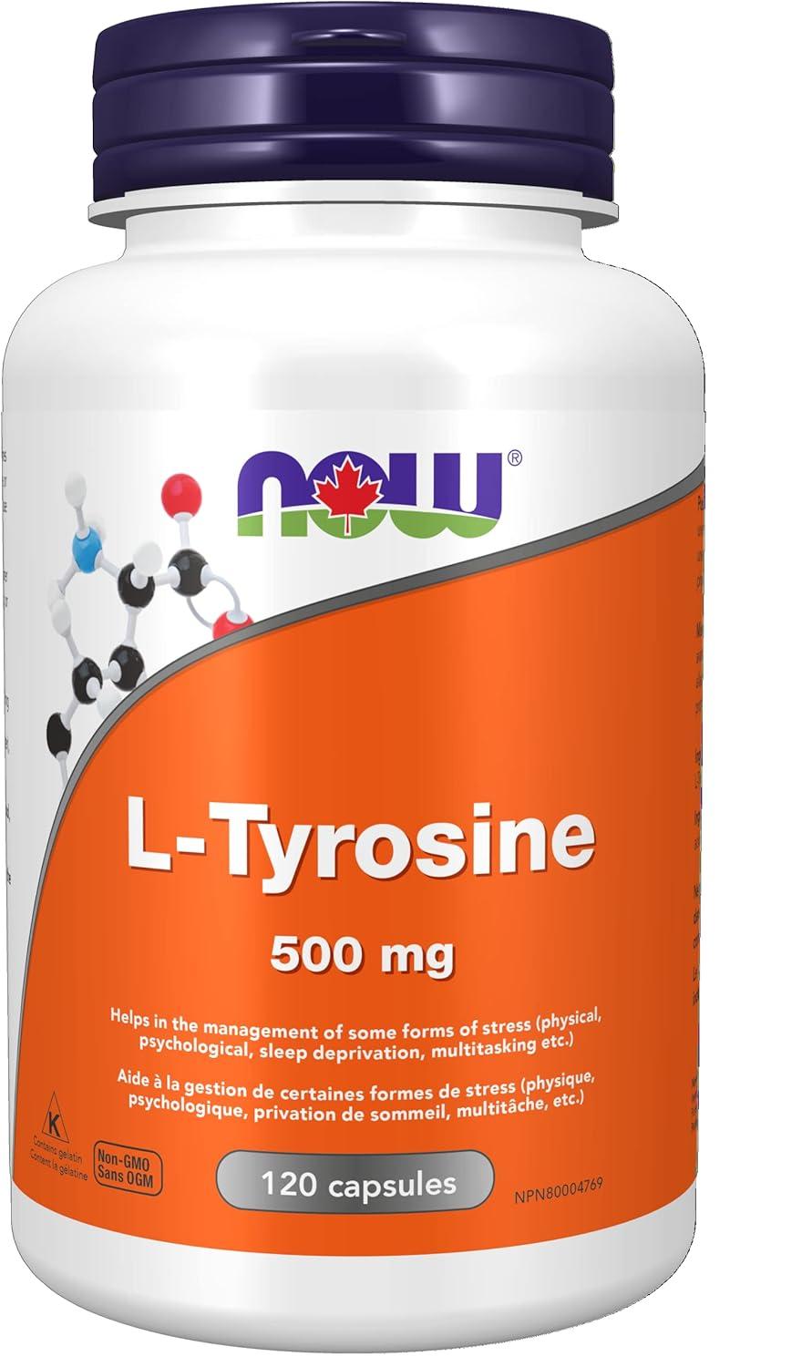 NOW L-Tyrosine (Freeform) Capsules 500mg 120 Count & Acetyl L-Carnitine  500mg 100 vcaps Tyrosine + L-Carnitine 100 Count (Pack of 1) Unflavored 120  Count (Pack of 1) | Buy Now with Express International Delivery |  GoSupps.com