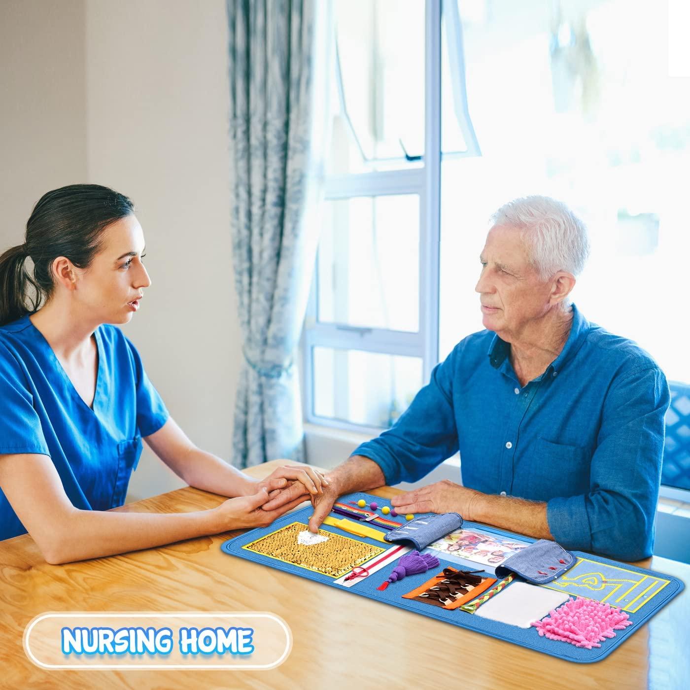 KUMUNI Fidget Blanket, Dementia Activities for Seniors, Alzheimer's