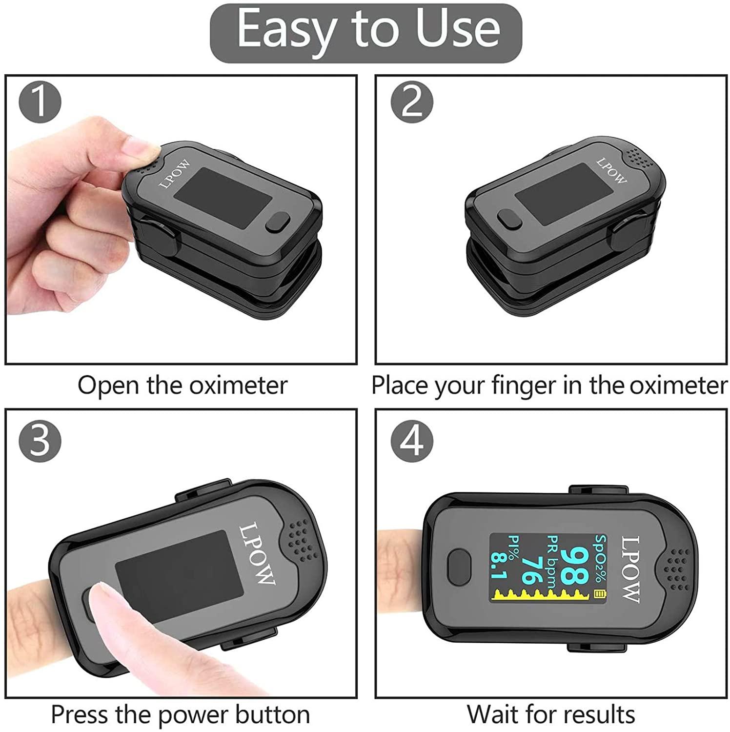ANKOVO Pulse Oximeter Fingertip, Blood Oxygen Saturation Monitor for