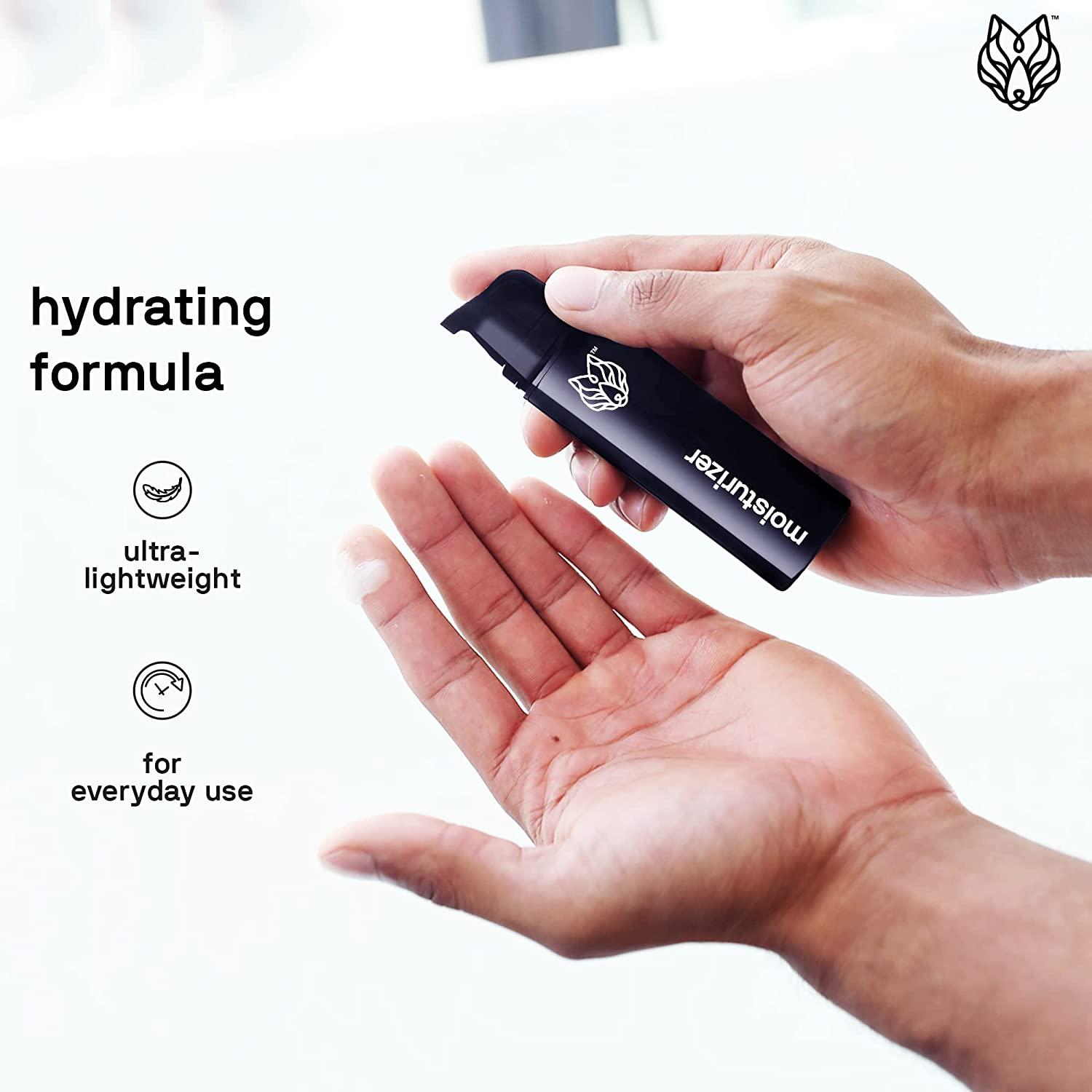 Black Wolf Men's Face Moisturizing Gel Hyaluronic Acid & Aloe Vera 1.7 Fl Oz Hydrating