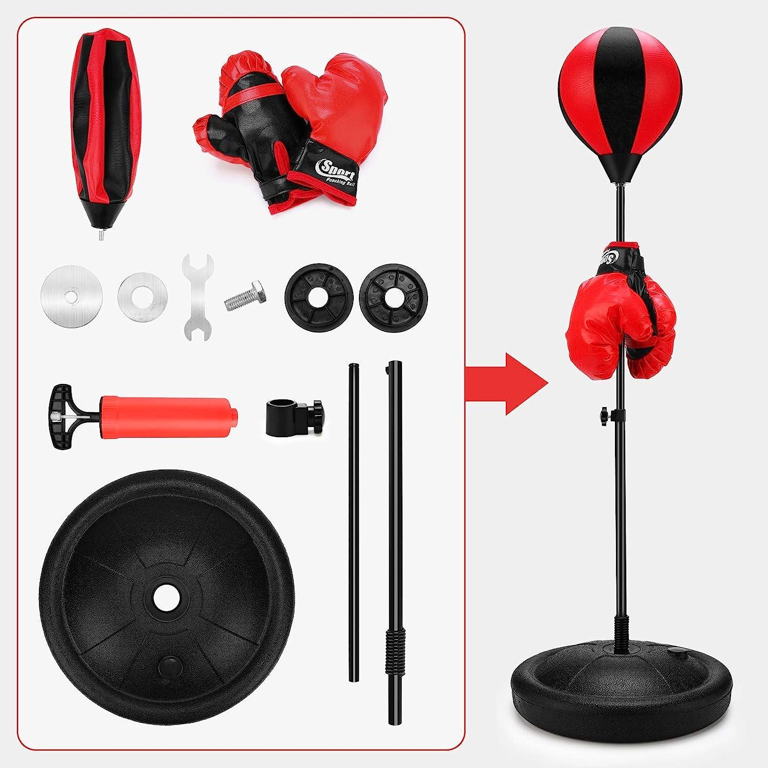 Punching Bag for Kids with Boxing Glove - Adjustable Height Stand | Fun ...