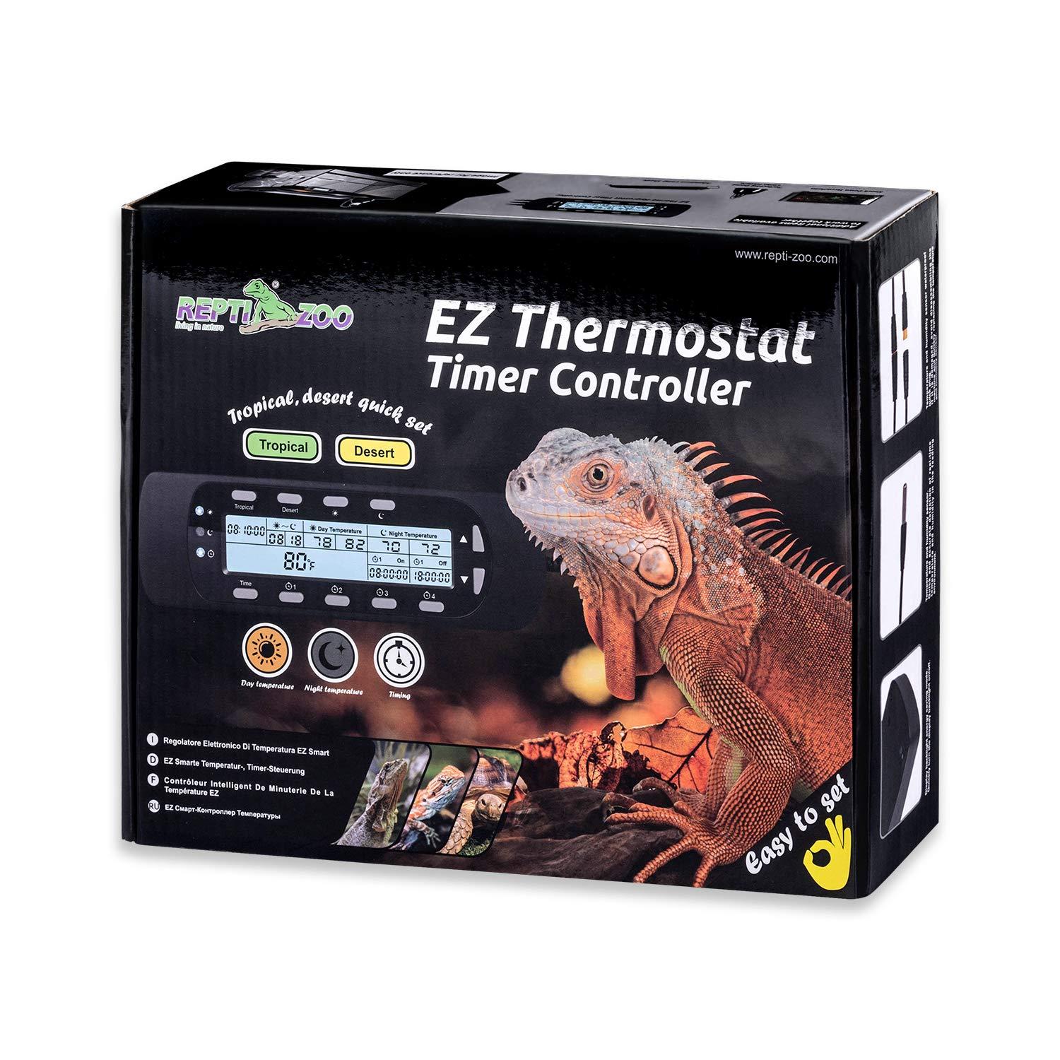 REPTI ZOO THC16 Digital Reptile Thermostat with Day/Night Control