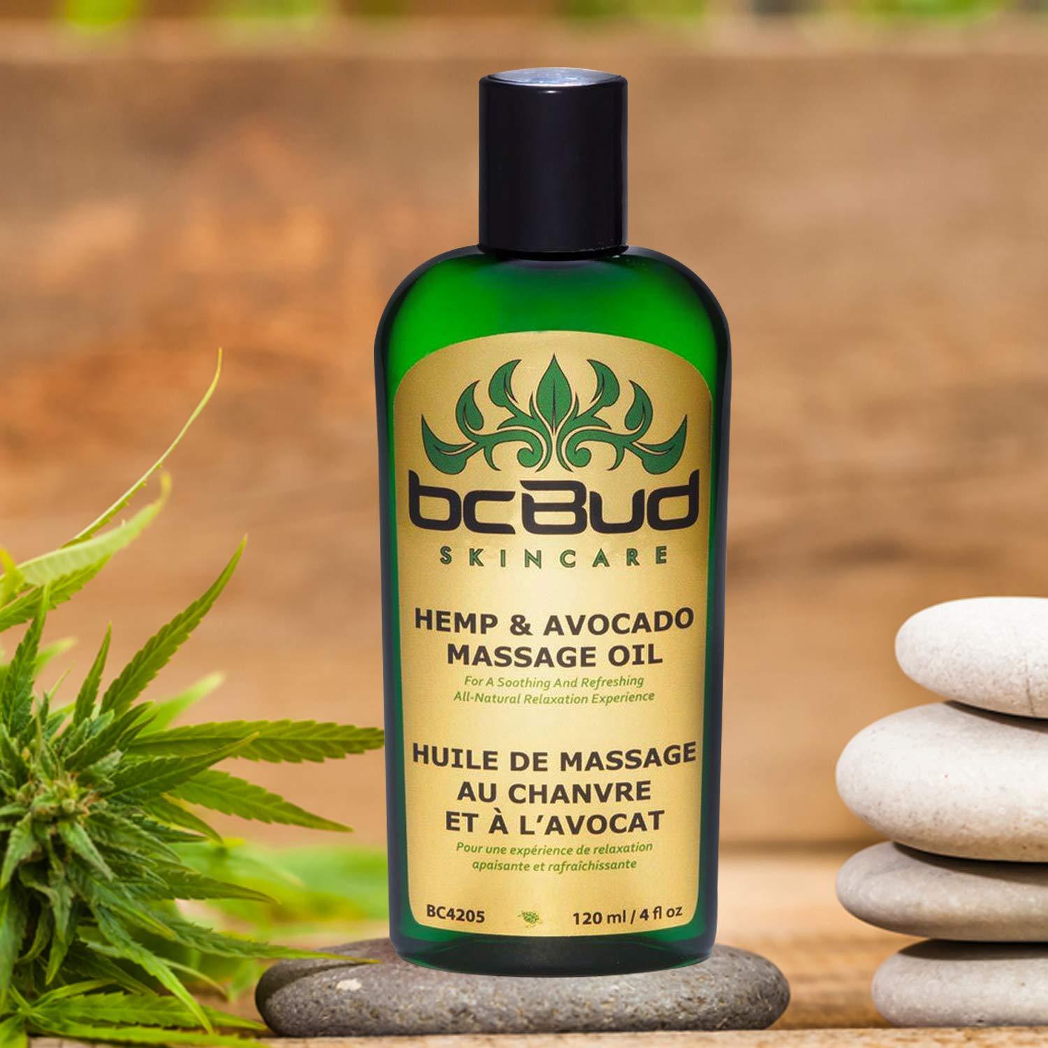 Hemp Massage Oil, All Natural, Unscented for Sensitive Skin, Relaxing