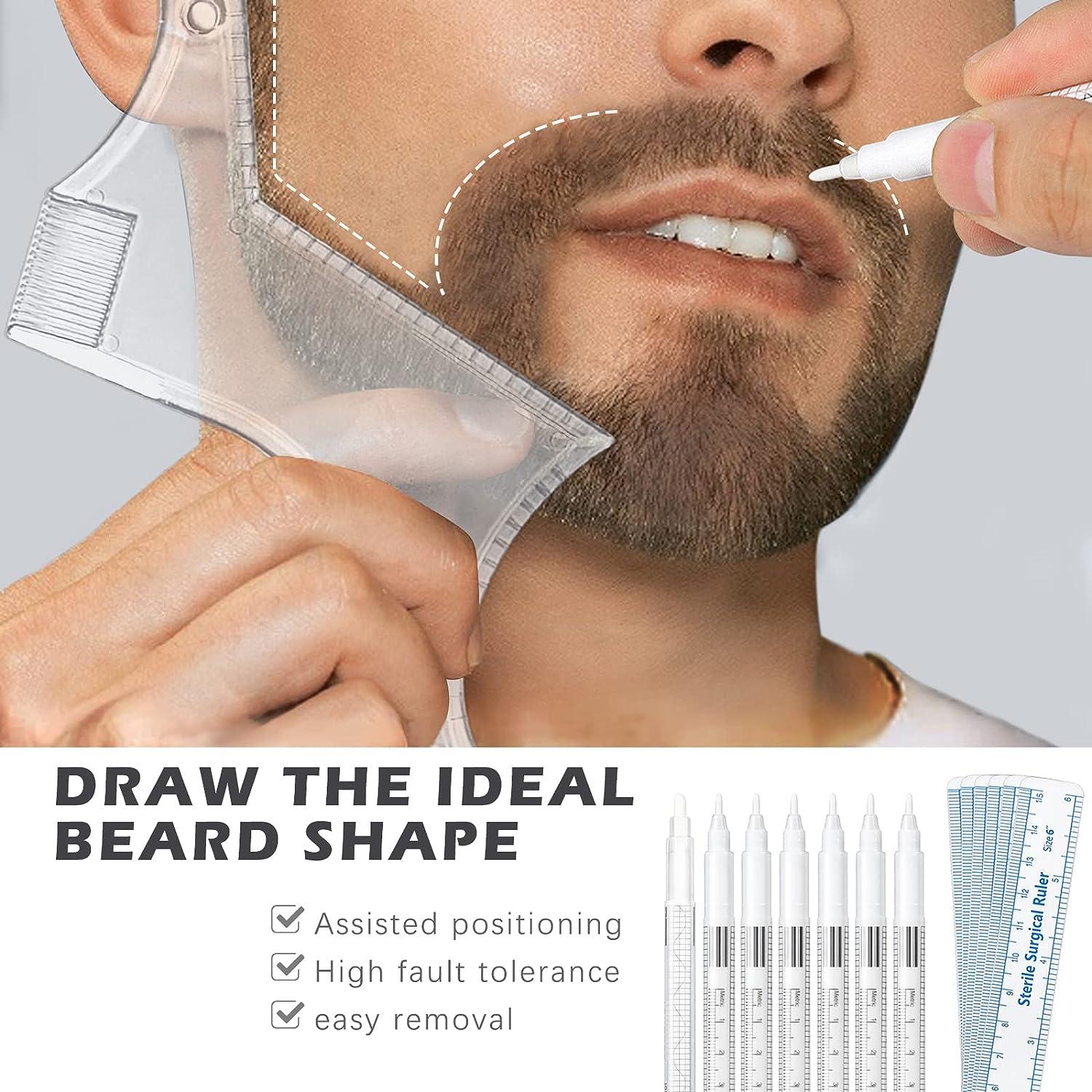 Barber Pencil Set: 8 Microblading Marker Pens with Removal Pen, Ruler ...