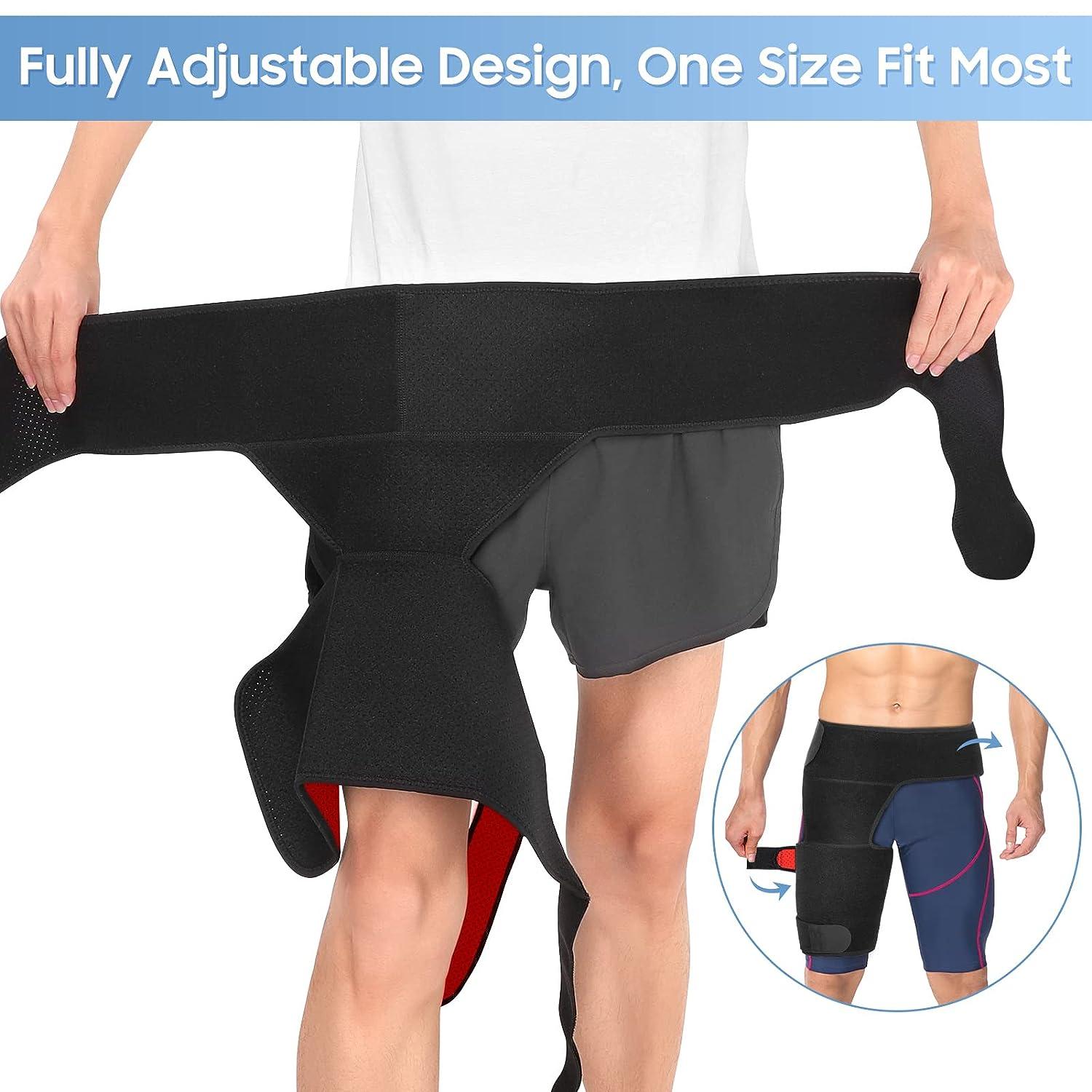 Hip Support, Adjustable Groin Wrap Neoprene Hip Brace Thigh Compression