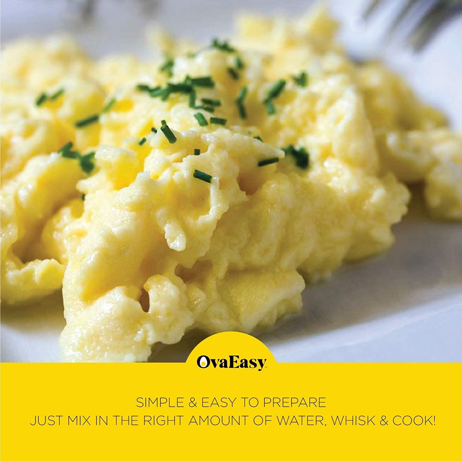 OvaEasy Dehydrated Egg Crystals 4.5oz. (128g) Bag Powdered Eggs Made