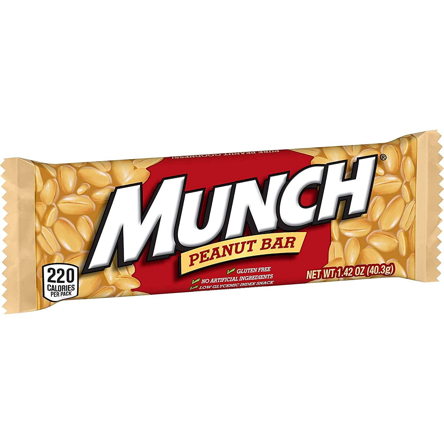 MUNCH Peanut Nut Bars With Brittle Bites Variety Pack