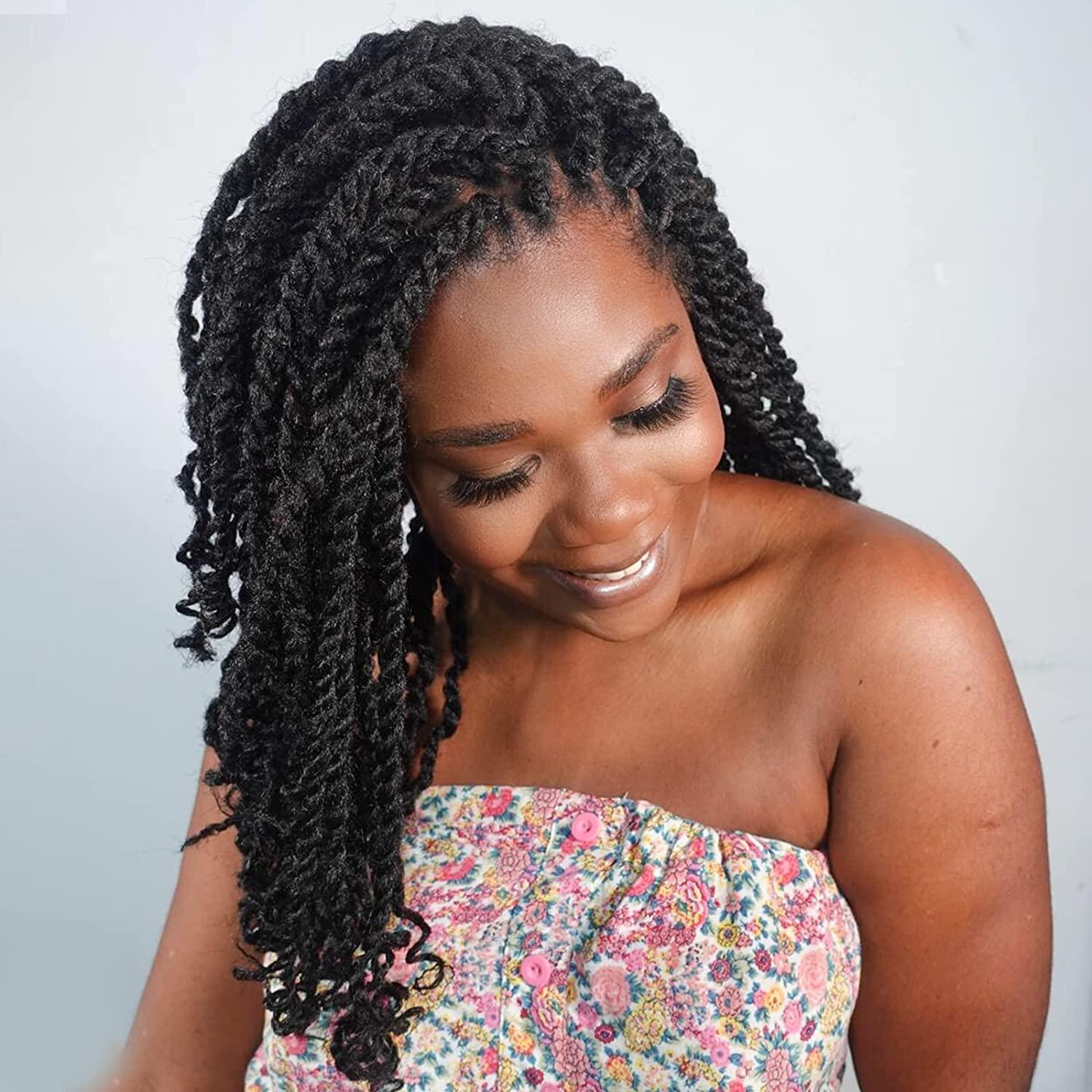 ToyoTress Marley Hair Crochet Braids 14 Inch 6 Packs 1B Natural Black