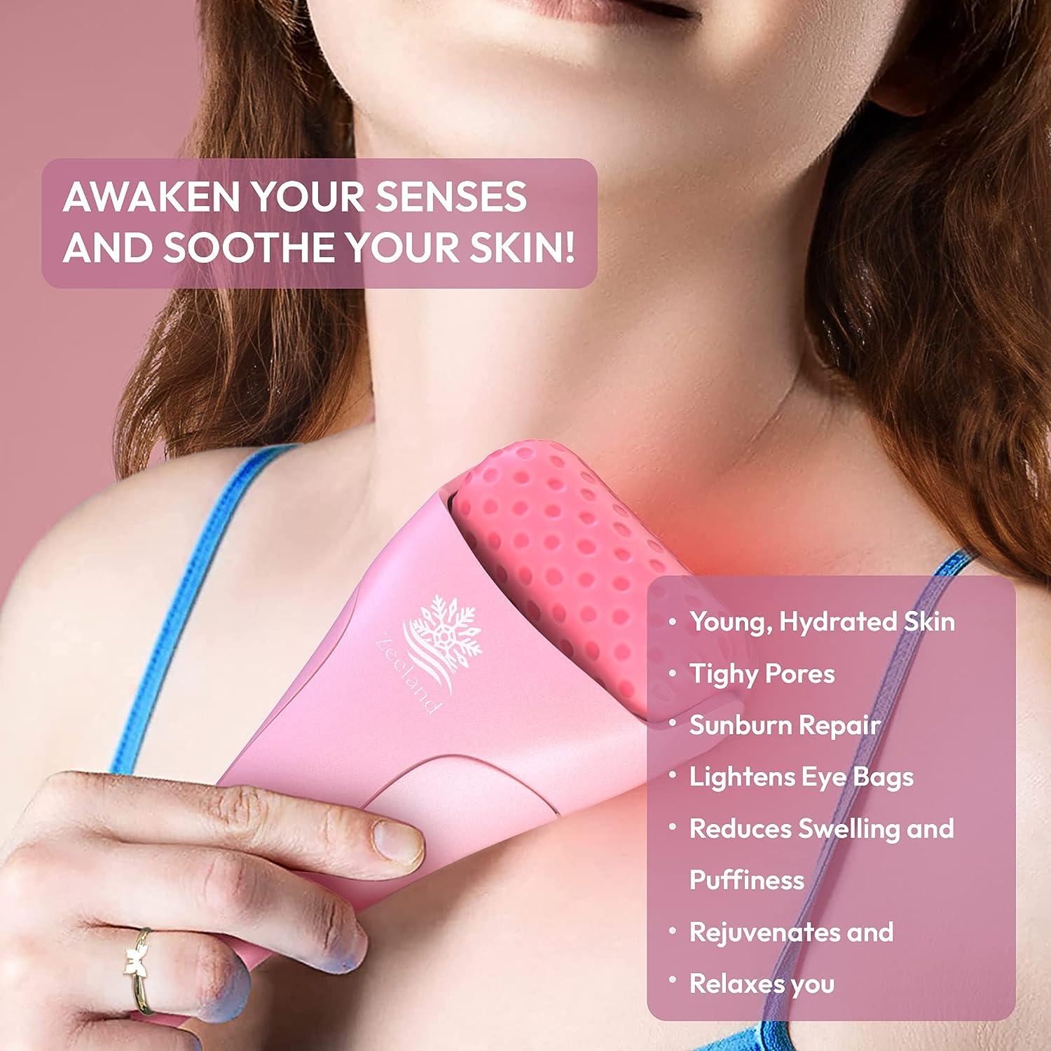 Ice Roller For Face with 2 Premium Heads Facial Ice Roller for self