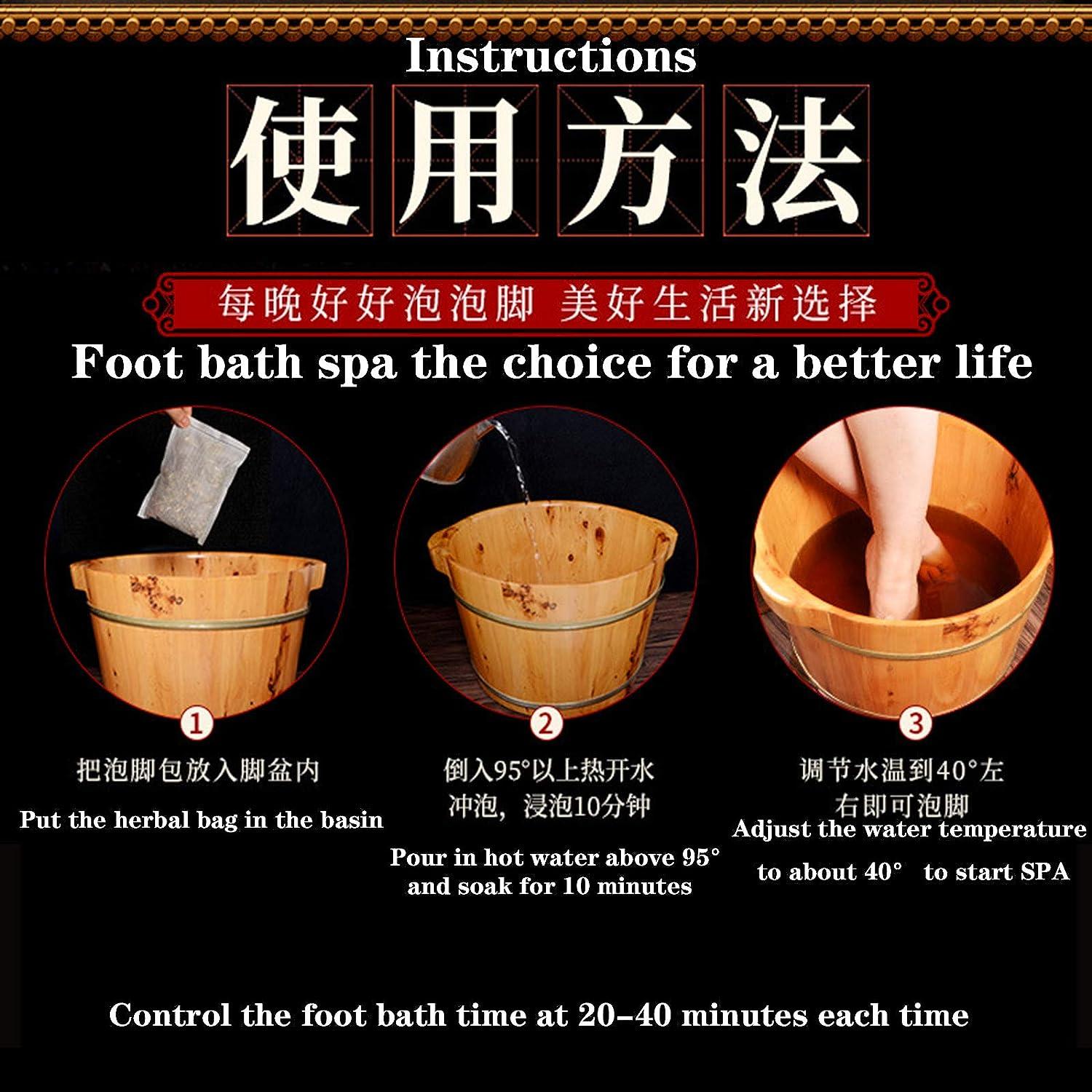 12Favors of Foot Bath Herb Foot Soak spa Herbal Chinese Medicine for Foot  Reflexology 900g 12 (30 Bags)
