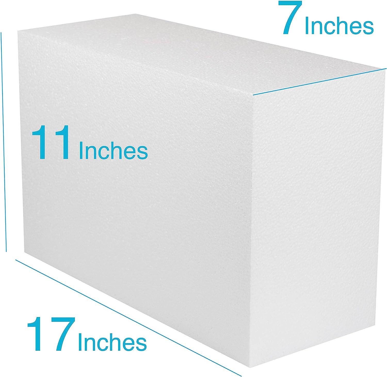 Silverlake Craft Foam Block - 9 Pack of 8x4x2 EPS Polystyrene Blocks for Crafting, Modeling, Art Projects and Floral Arrangements - Sculpting Panels