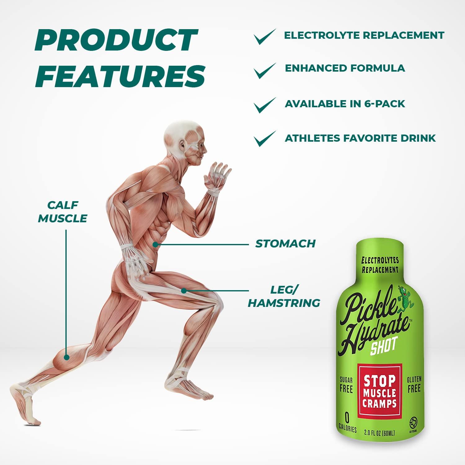 Cramp Relief Pickle Hydrate Shot Electrolyte Replacement Pickle Juice