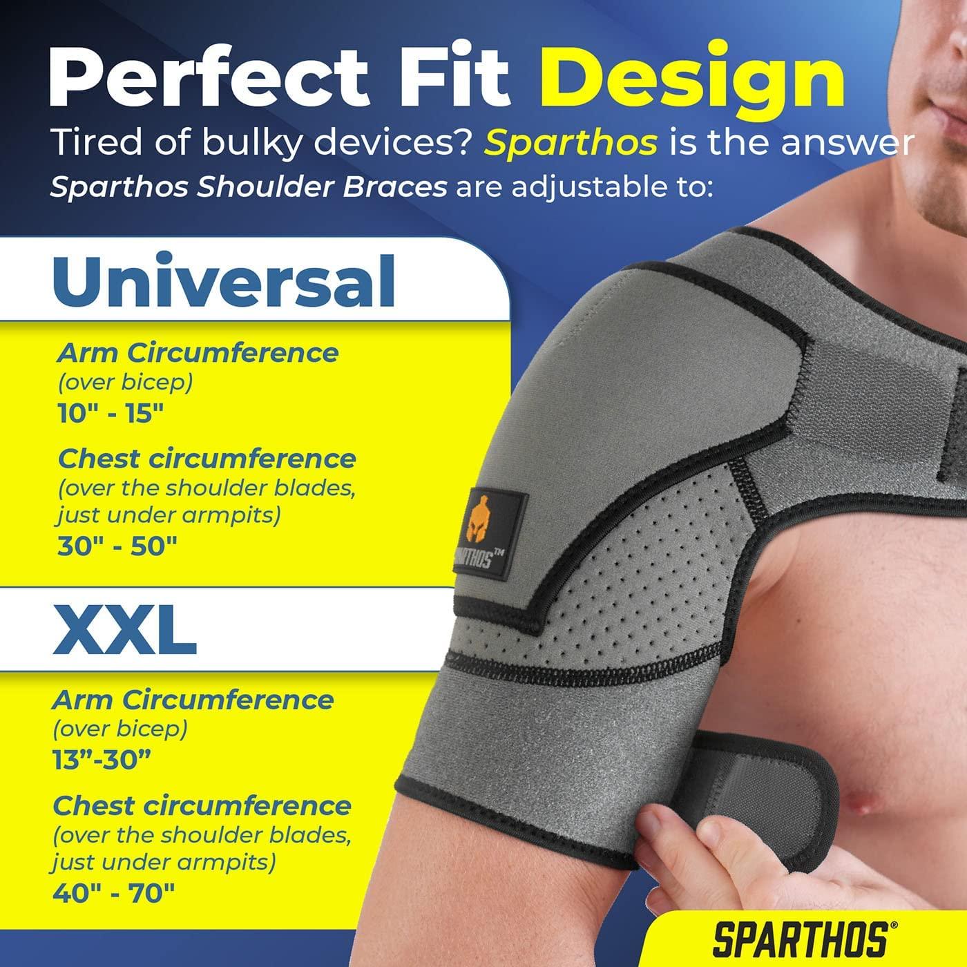 Sparthos Shoulder Brace Support and Compression Sleeve for Torn