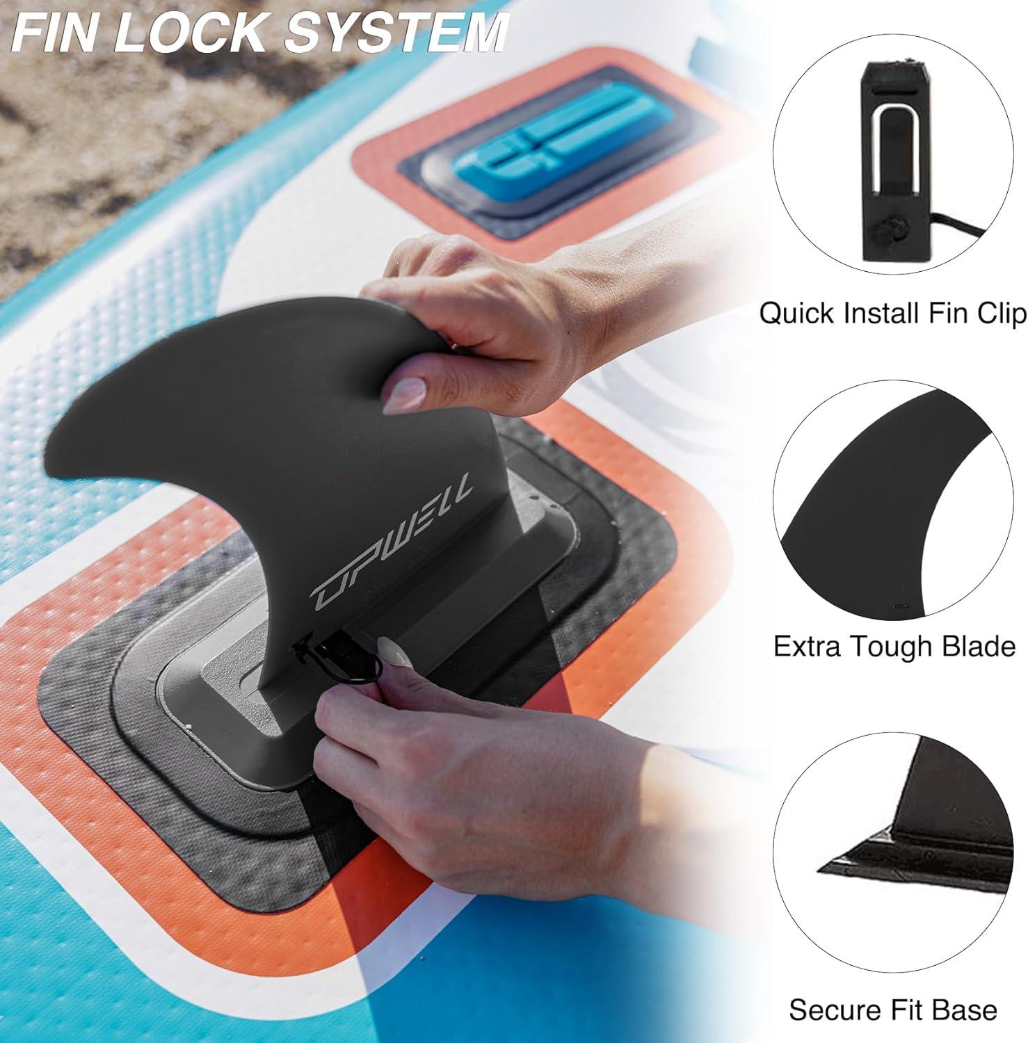 UPWELL Replacement Fins for Inflatable Stand up Paddle Board Set of 3