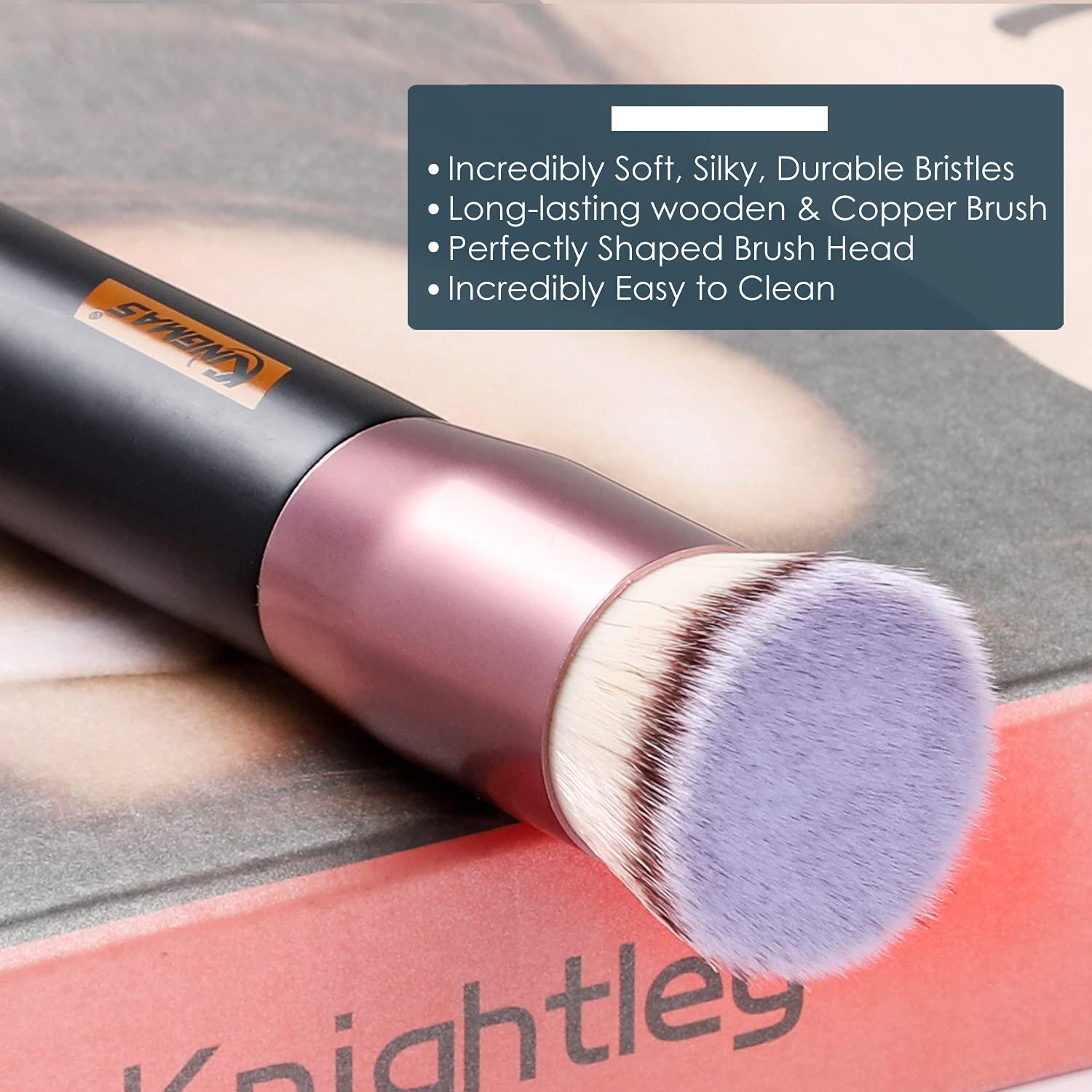 Flat Top Foundation Brush, Premium Kabuki Makeup Brush for Liquid