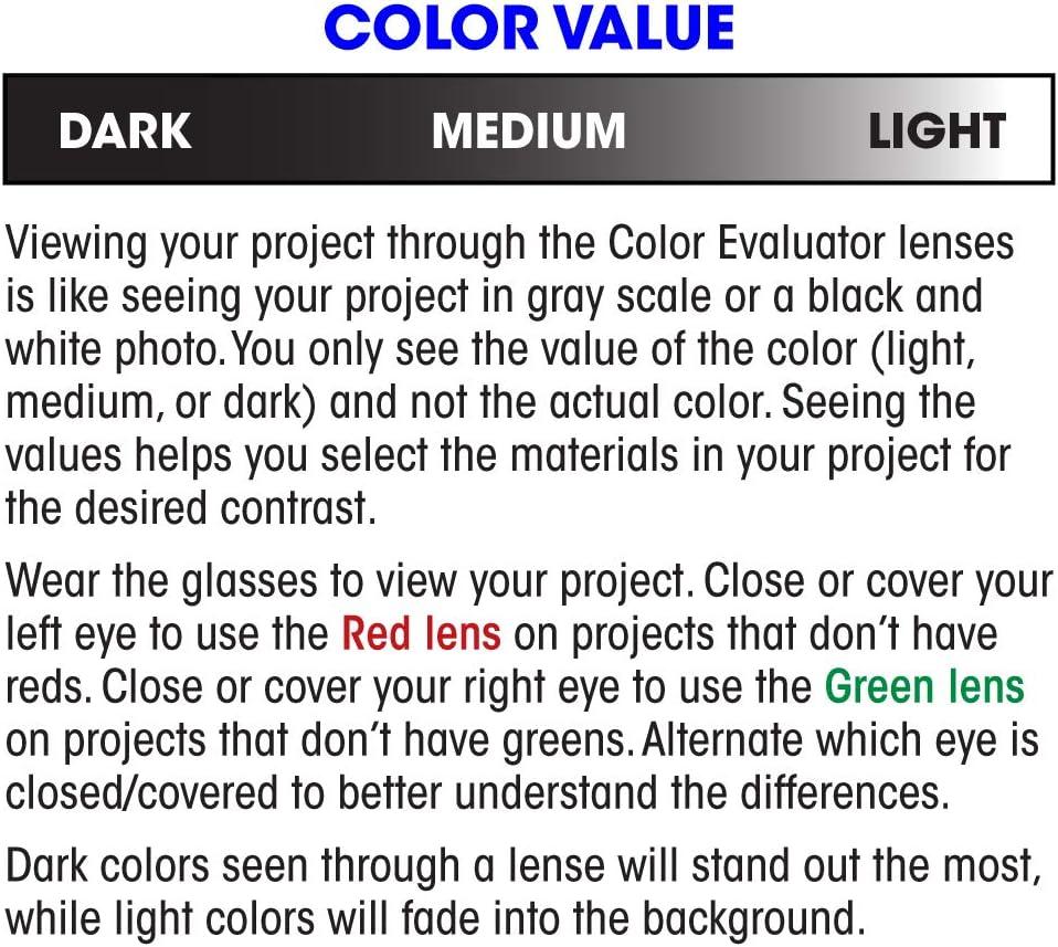 Color Evaluator Glasses Red & Green Lenses for Accurate Color Values