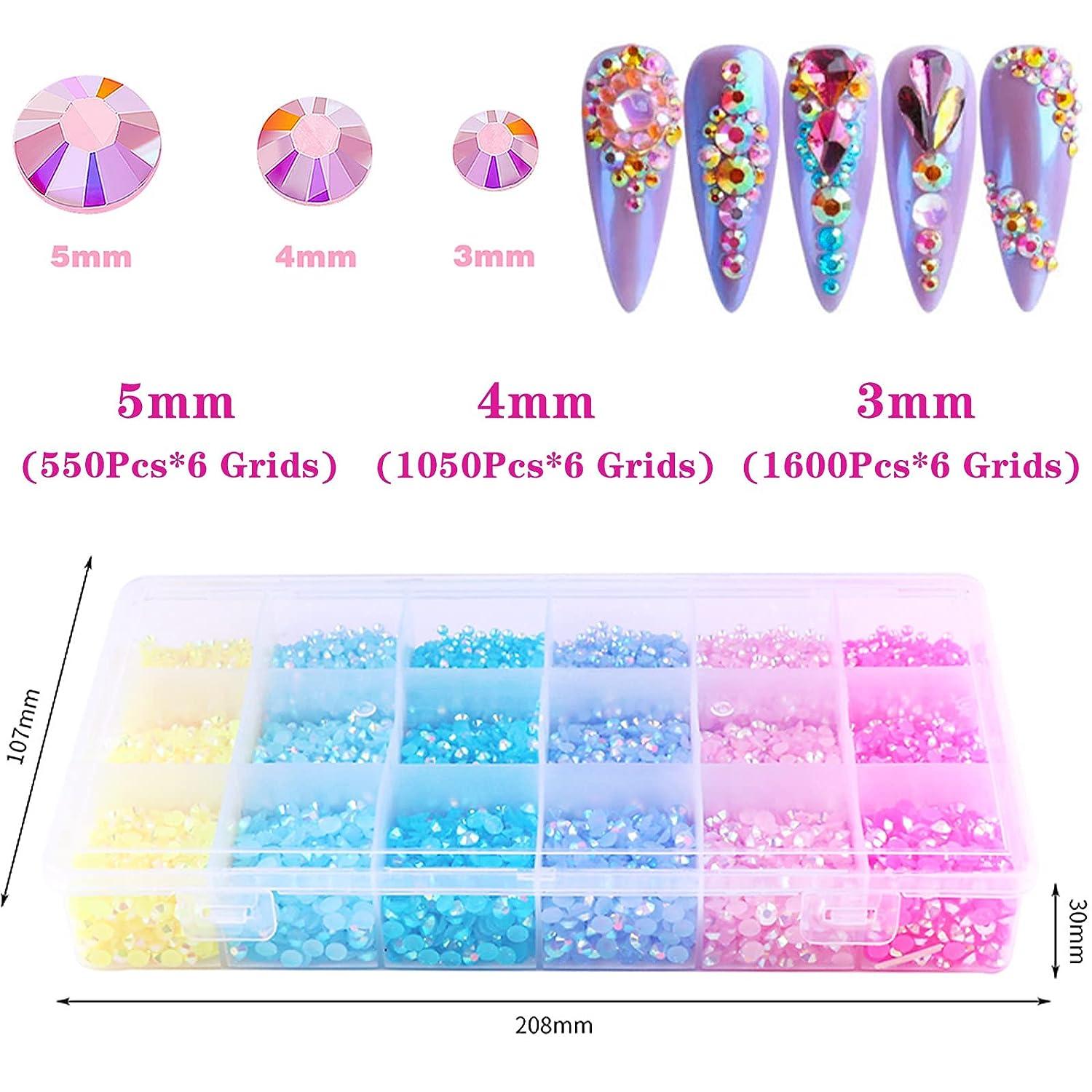Hars Plaksteen Steentjes Kit - Jelly Steentjes Flatback - DIY Knutselen Decoratie 24 Kleuren Ab Effect 5mm Rond