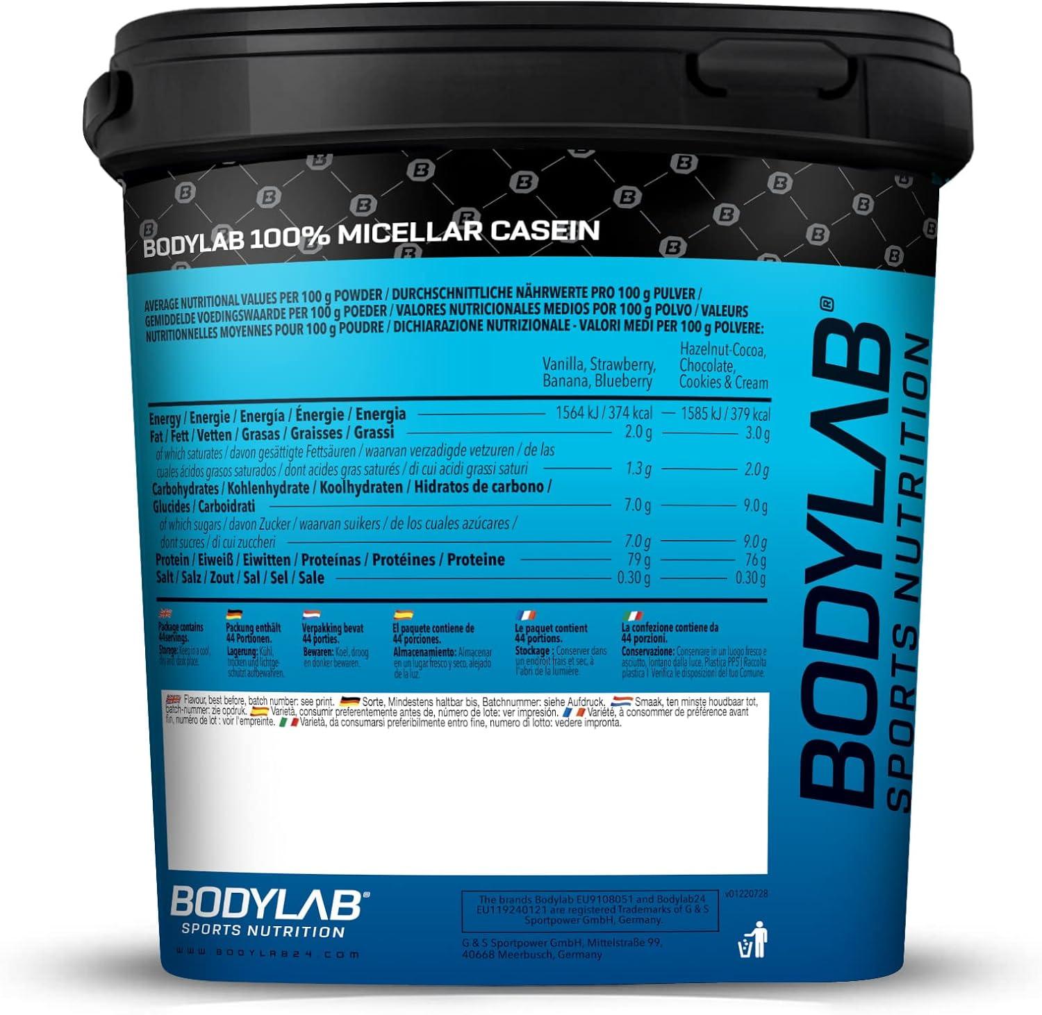 Bodylab24 Pure Muscle Gainer Biscotti & Crema 2000g - Proteine E Carboidrati Con Creatina Per Massa Muscolare - Gusto Biscotto - 4