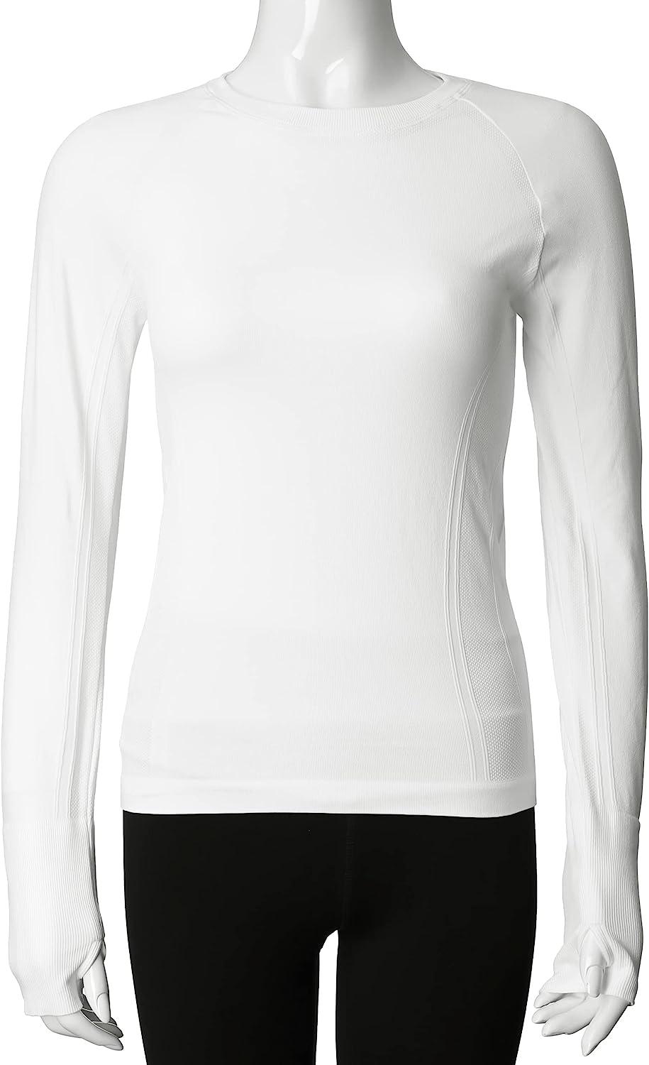 White long sleeve workout shirt 2025