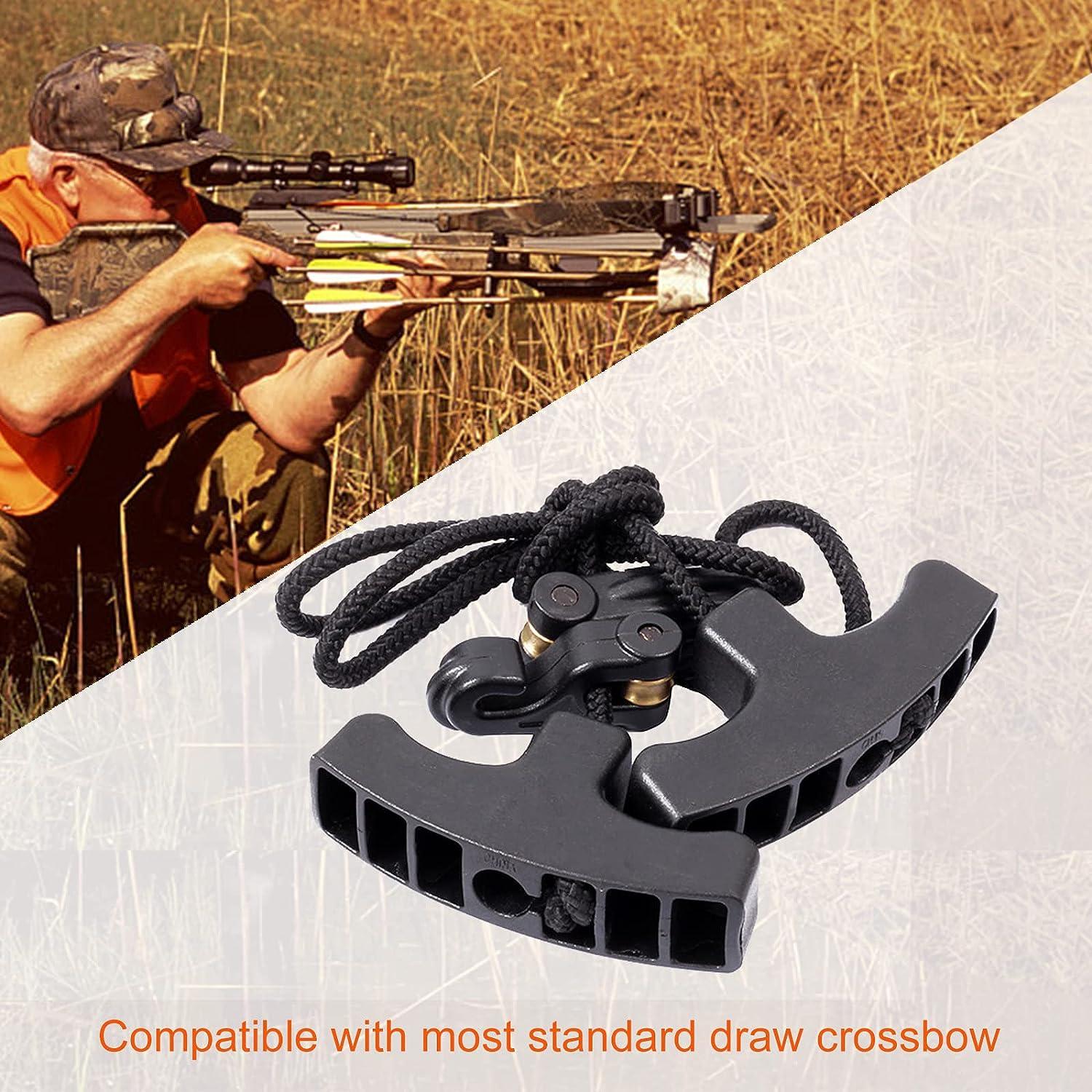 SOPOGER Archery Crossbow Cocking Rope Cocking Device T Handle Crossbow Pull  Cord Rope Cocker Crossbow String Puller Crossbow Hunting Shooting Assist  Tool