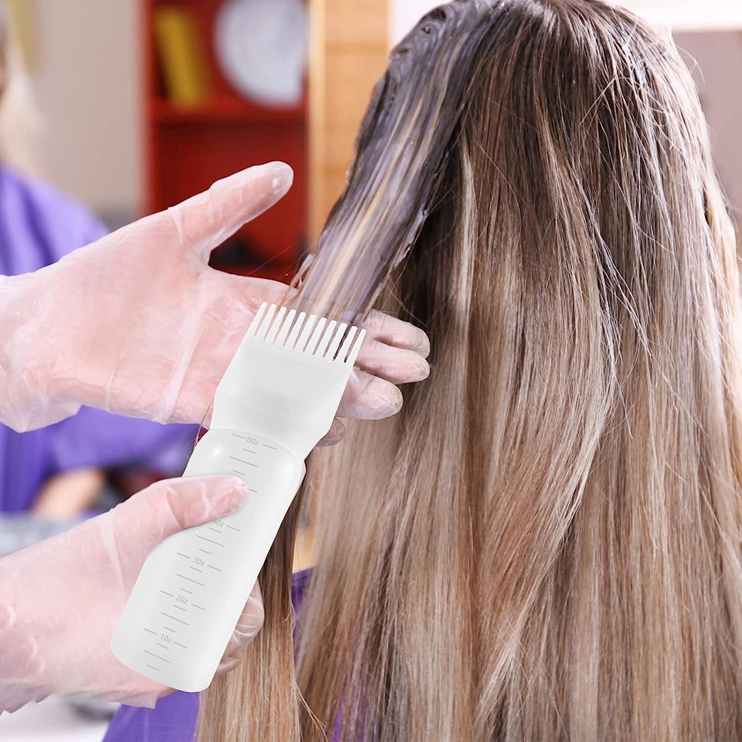 Hair Dye Brush Bottle (2 Pcs) Root Comb Applicator Bottle Hair