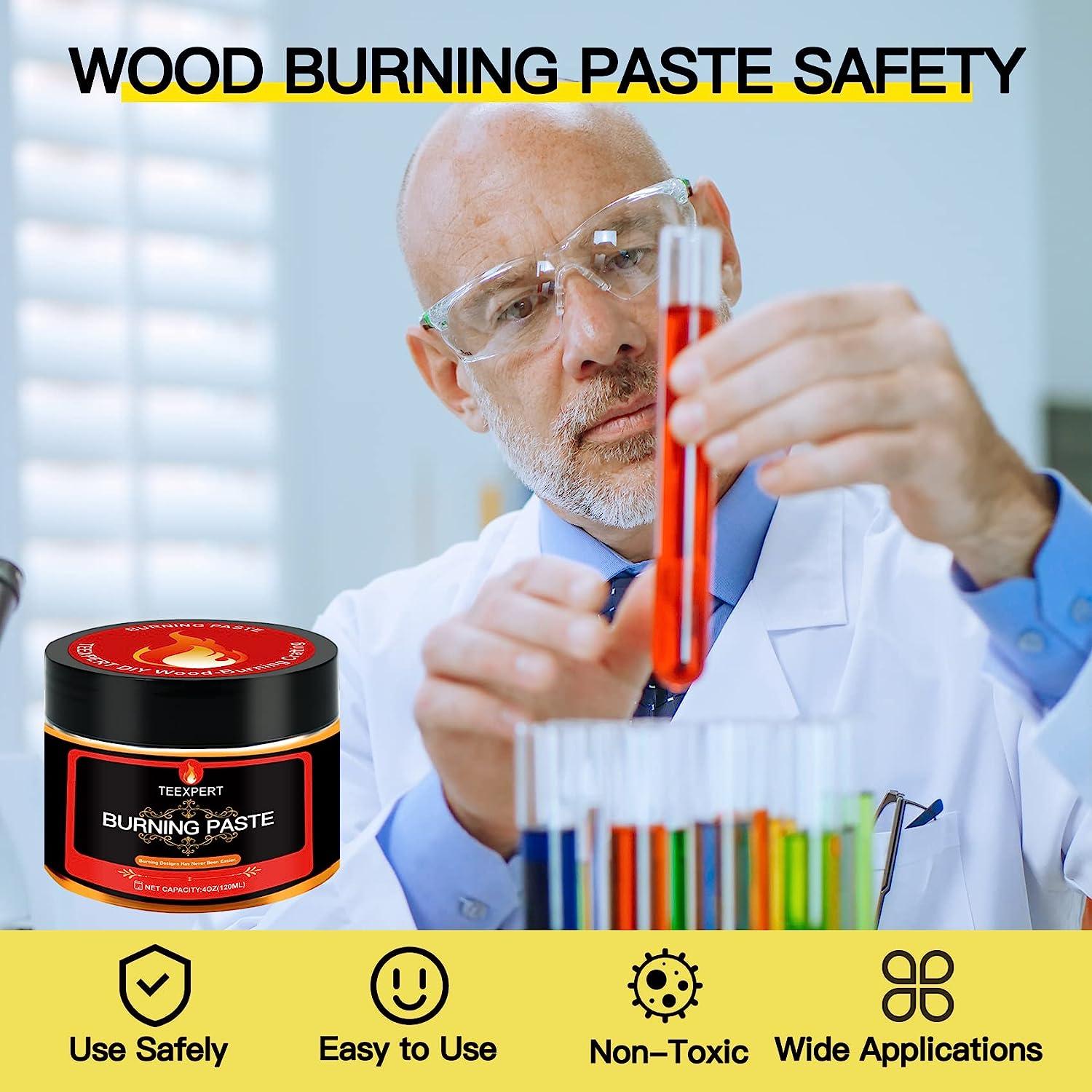 Teexpert Wood Burning Gel 4OZ/125g Wood Burning Paste DIY Heat