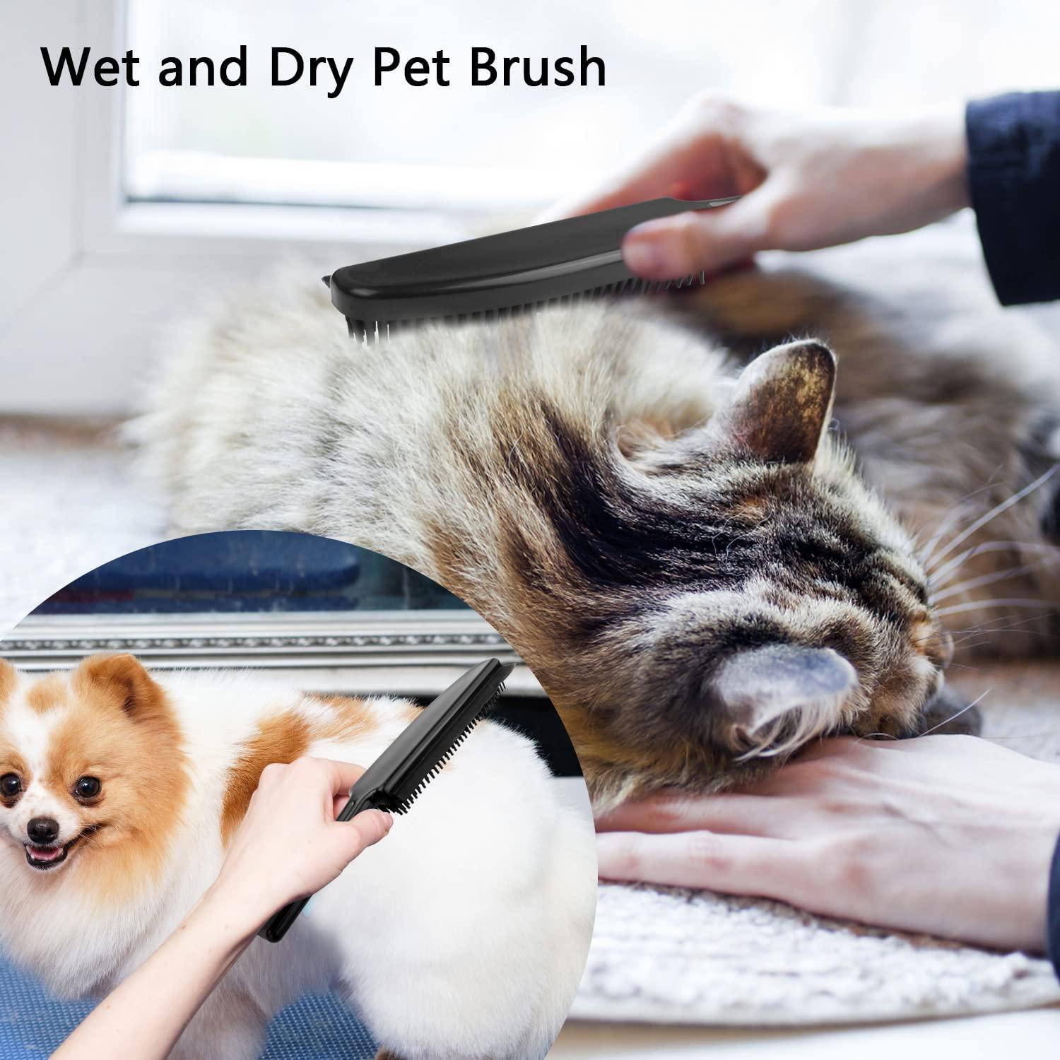 Pet Hair Remover Rubber Broom with Squeegee 59 inches Adjustable Carpet