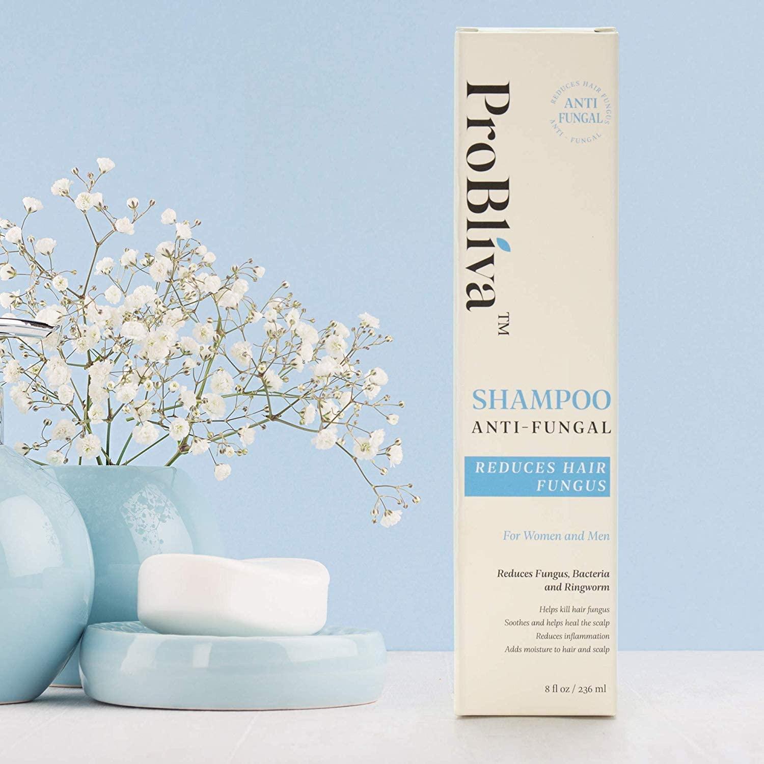 ProBliva Fungus Psoriasis Shampoo for Itchy Scalp Men and Women With Coconut Oil Jojoba Oil and Emu Oil