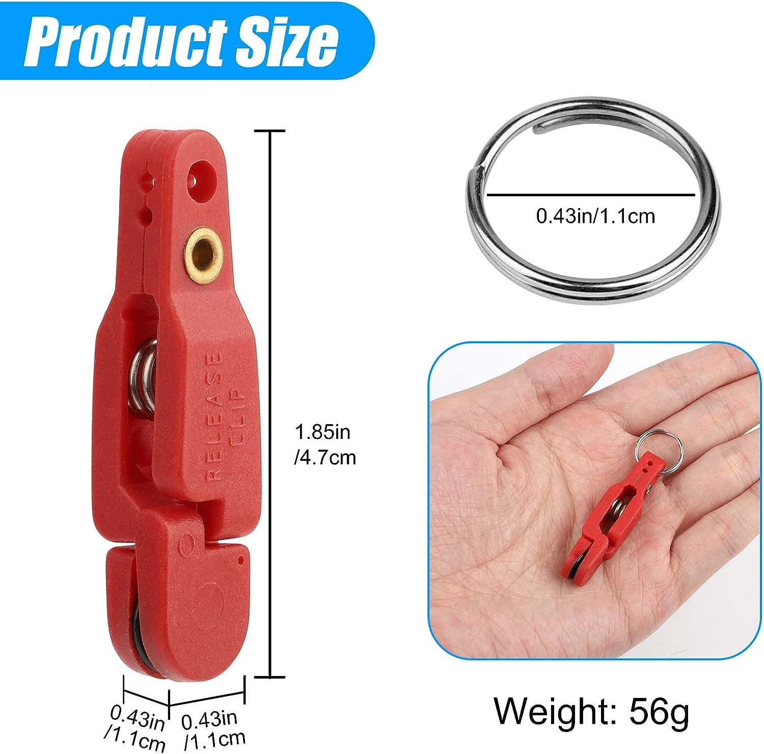 TSV 10 PCS Heavy Tension Snap Release Clips, Heavy Tension Snap Padded Release  Clips with Key Ring, Downriggers Outrigger Release Clips Line Clip for Planer  Board Offshore Trolling Fishing Kite, Red