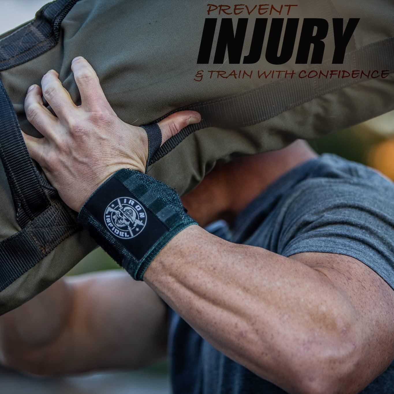 Iron Infidel Weightlifting Wrist Wraps 24" Extra Stiff Heavy Duty