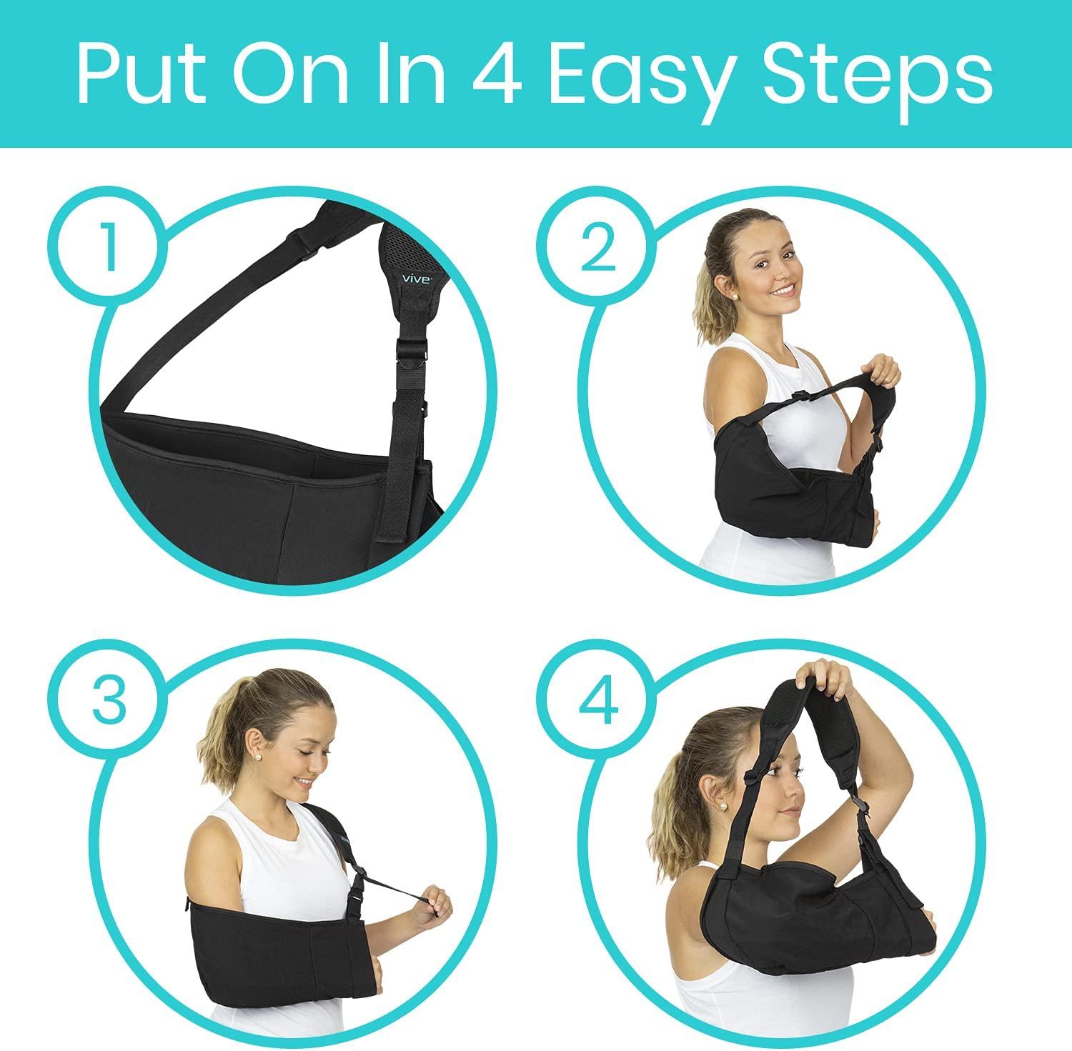 Vive Arm Sling Medical Support Strap for Collar Bone Rotator Cuff
