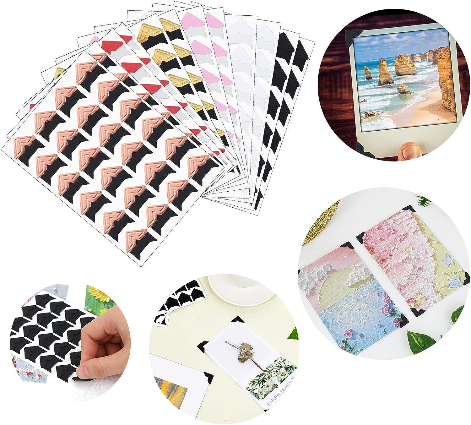 12 Sheets Self-Adhesive Photo Corners Scrapbooking Photo Mounting Stickers  Photo Corners