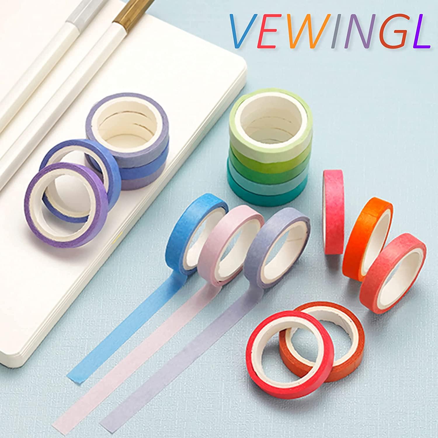  VEWINGL 60 Rolls Washi Tape Set,8 mm Wide Decorative Colored  Masking Tapes,Aesthetic for Scrapbooking,DIY Arts and Crafts, Bullet  Journal : Arts, Crafts & Sewing