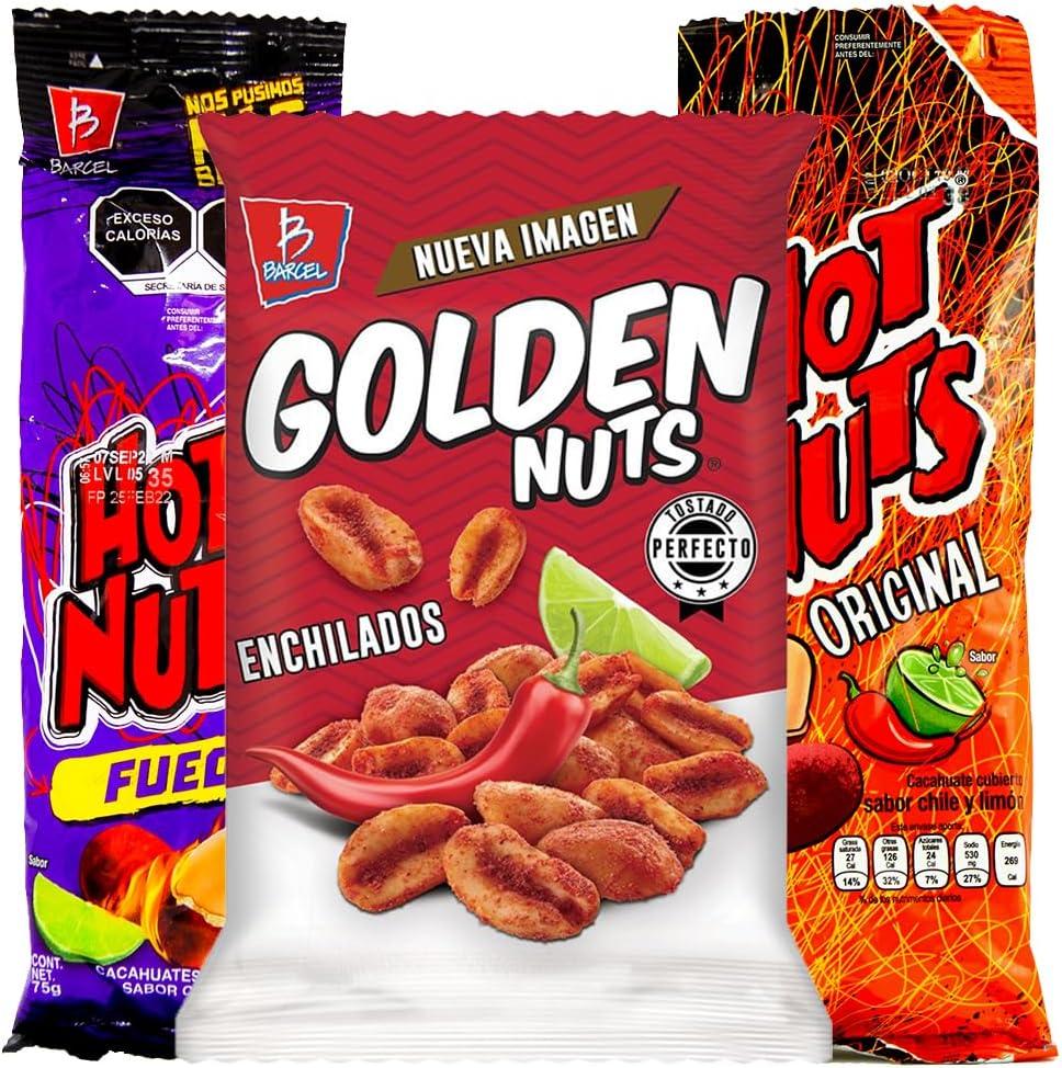 Nuts Bundle / Mexican Nuts Snack Variety Hot Nuts Fuego Golden Nuts and