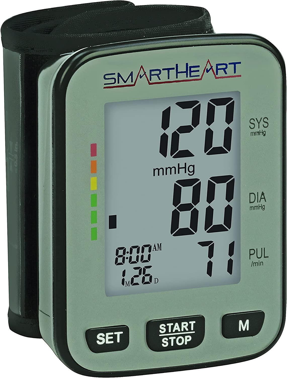 Veridian SmartHeart Talking Blood Pressure Wrist Monitor in Gray