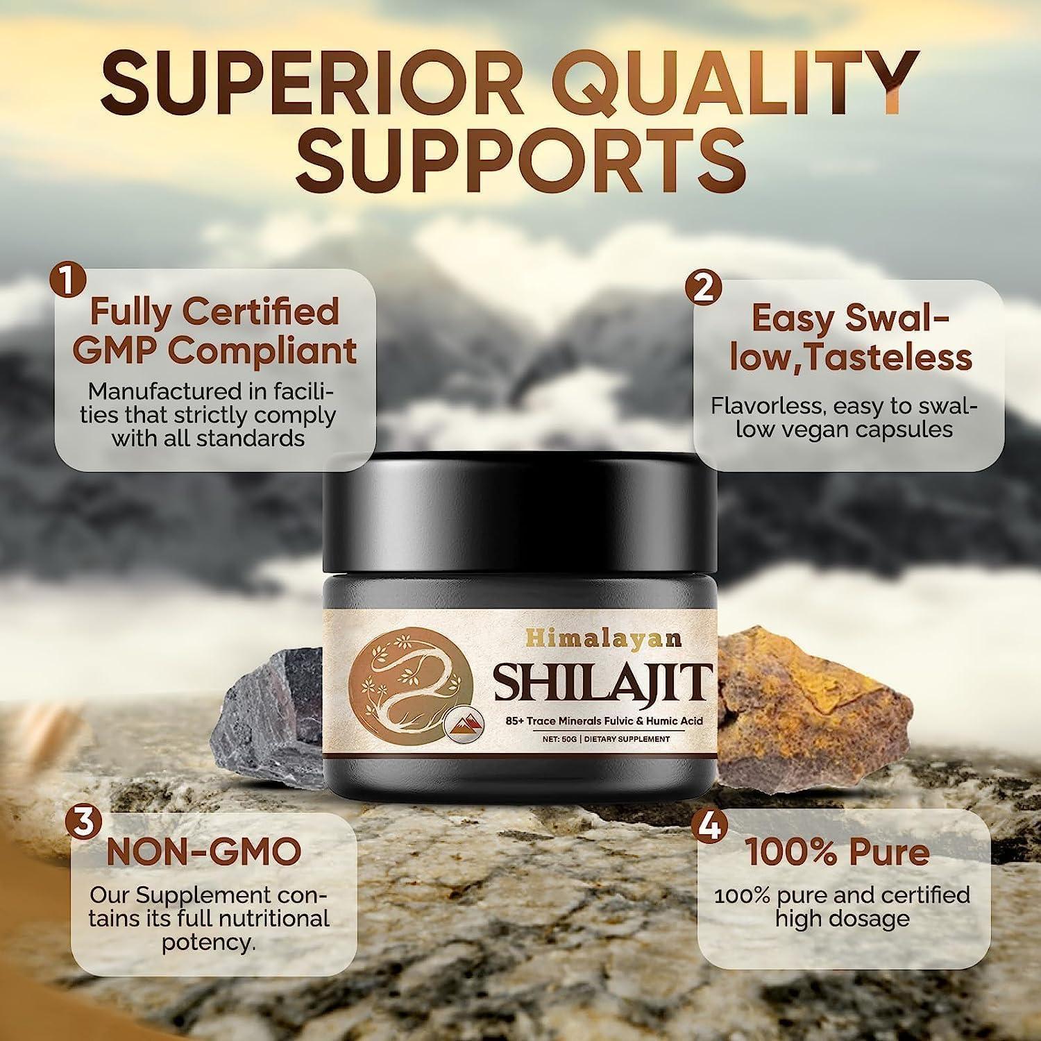 Shilajit Bio Extra Puissant De L'Himalaya - 20g (66 Portions), Résine Pure, Expiration Janvier 2026