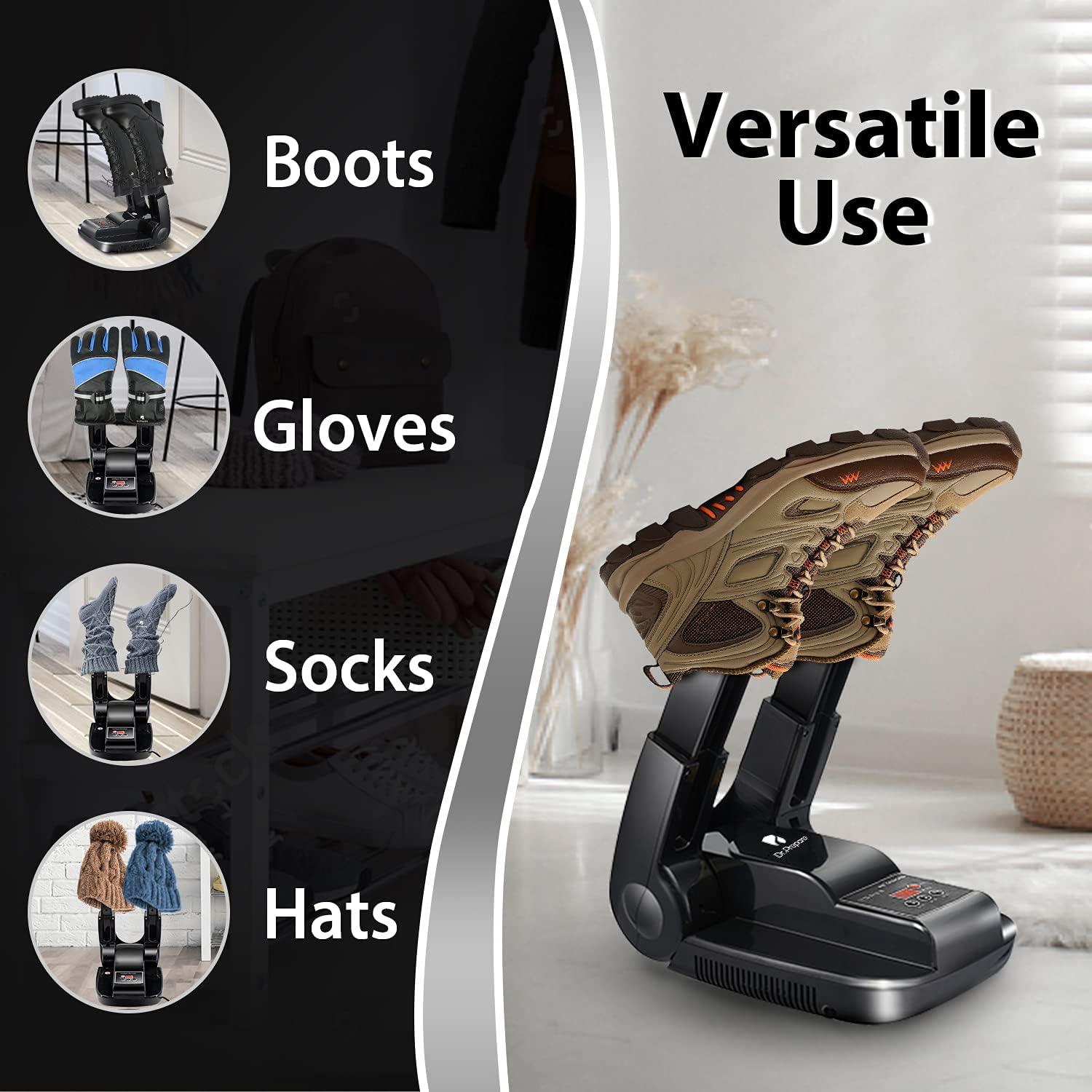 upstartech Boot Dryer with Timer Heat Blower,Portable Shoes Dryer Glove  Dryer Folding Drying Adjustable Rack, Boot Dryer for Work Boots Hats,  Socks